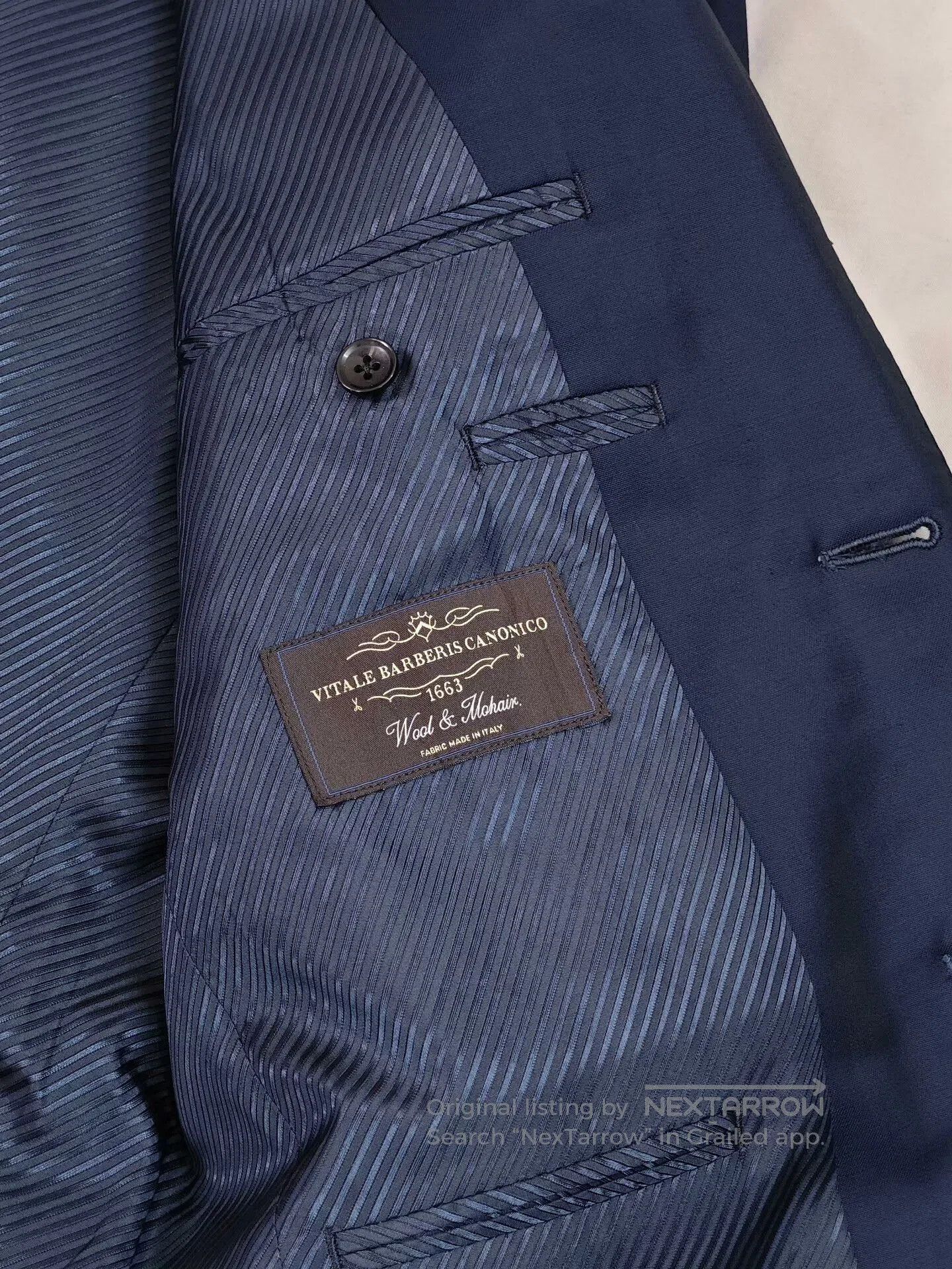 Japanese Brand Custom Italian Wool Blend Suit Jacket. Size US L / EU 52-54 / 3 - 7 Thumbnail