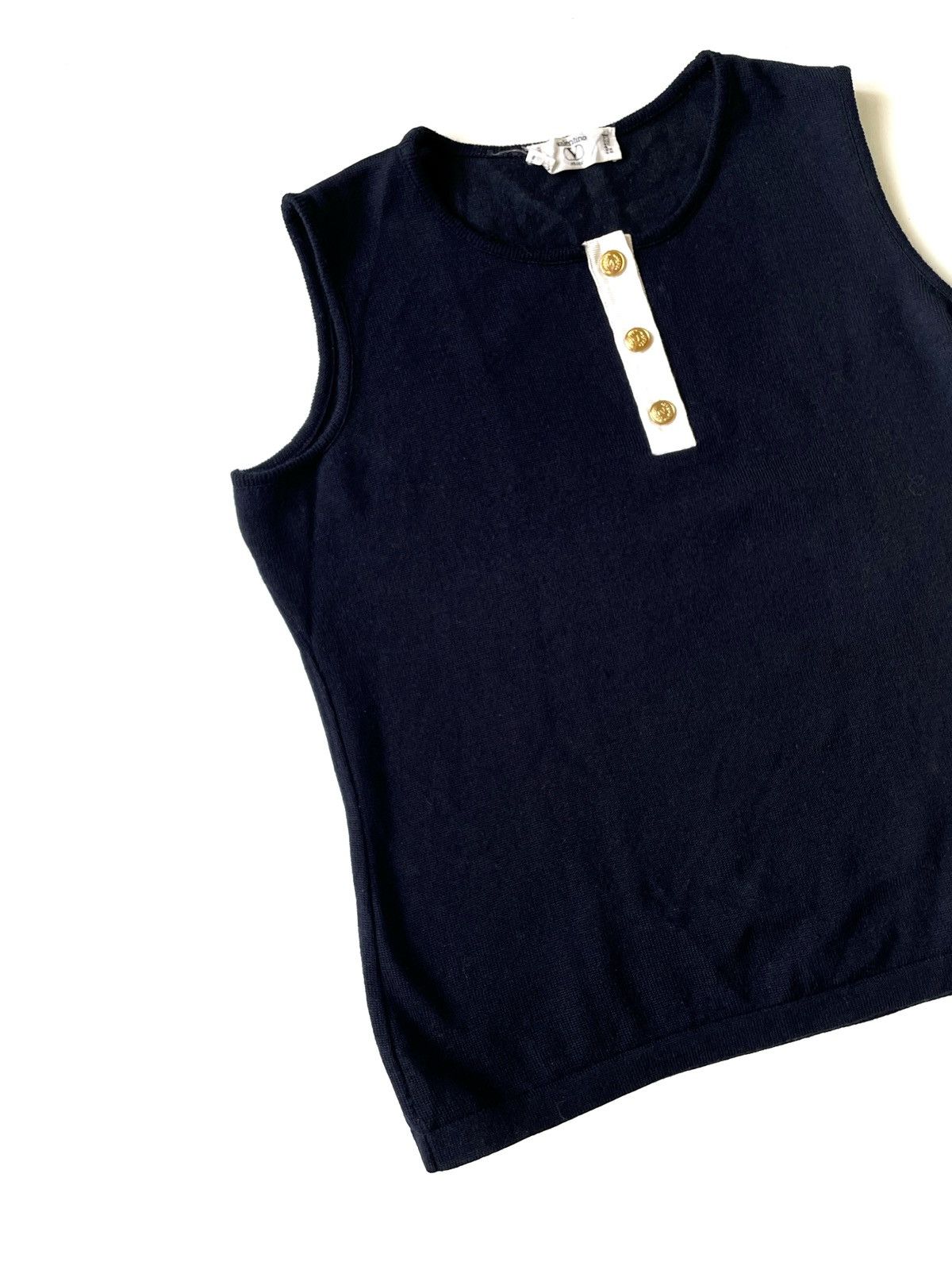 Valentino × Vintage Valentino Miss V Vintage Wool Vest Made Italy Gold Button S Size S / US 4 / IT 40 - 4 Thumbnail