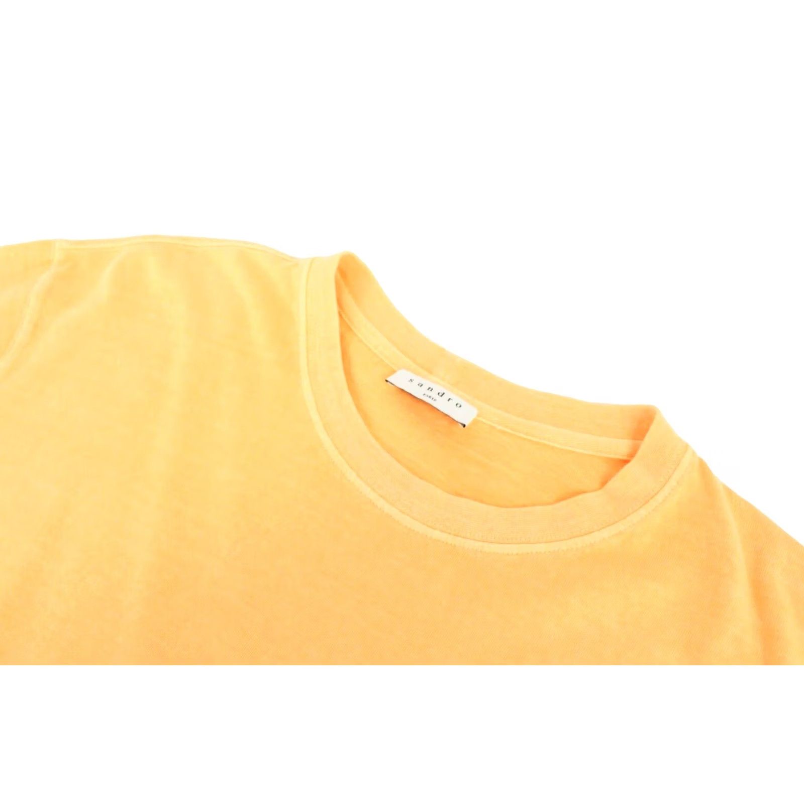 Sandro Sandro Shirt Womens MEDIUM Yellow Tee Top - Lithuanian Cotton Size M / US 6-8 / IT 42-44 - 4 Thumbnail