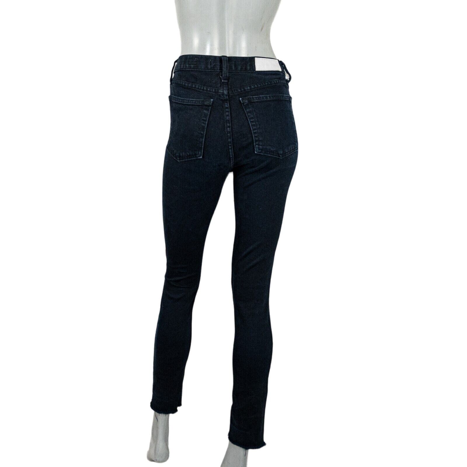 RE/DONE RE/DONE Originals fray crop high rise denim Jeans black/blue Size 25" / US 0 / IT 36 - 3 Thumbnail