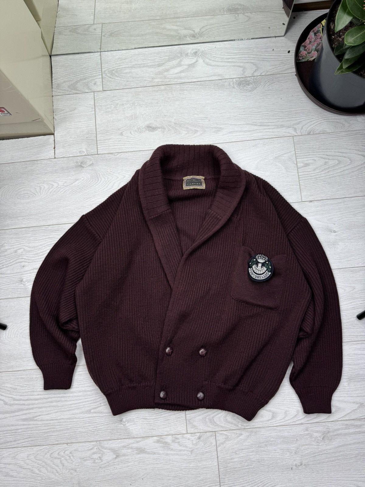 Other 70-x Portobello's Cardigan Cable Knit Sweater Size US XL / EU 56 / 4 - 1 Thumbnail