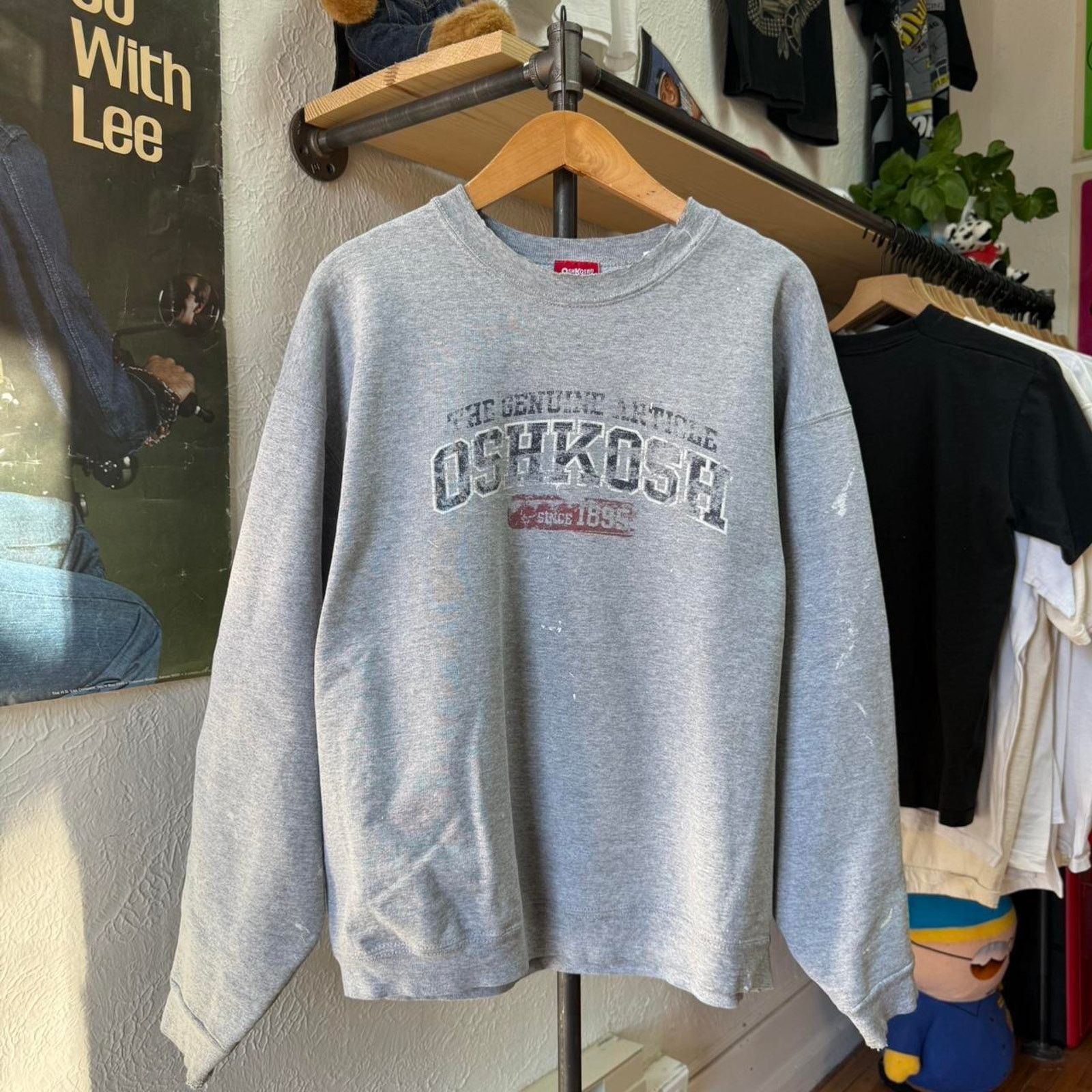 Fruit Of The Loom × Vintage Vintage 90s Oshkosh Paint Splatter Crewneck Size US XL / EU 56 / 4 - 1 Thumbnail