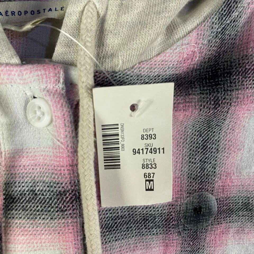 Aeropostale Aeropostale Flannel Top Women's Crop Hooded Cotton NWT M Size M / US 6-8 / IT 42-44 - 3 Thumbnail