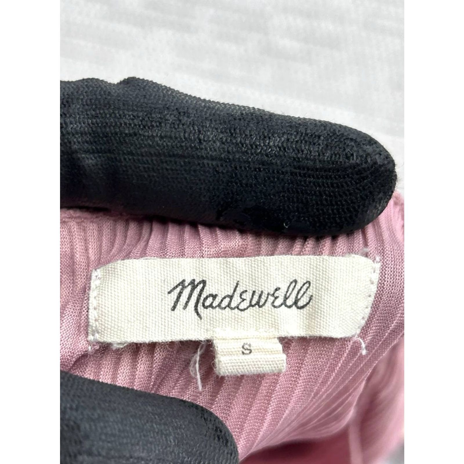 Madewell Madewell Blouse Shirt Womens Small Pink Flutter Sleeve Texture And Thread Top Size S / US 4 / IT 40 - 4 Thumbnail