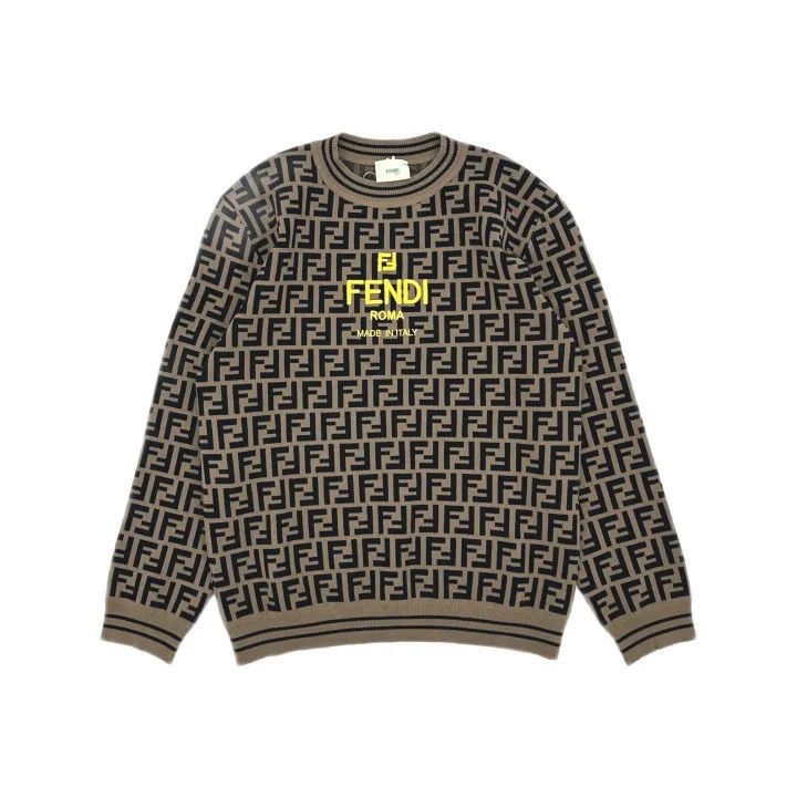 Fendi Fendi Kids Brown Logo Sweater FW23 -2507 Size US M / EU 48-50 / 2 - 2 Thumbnail