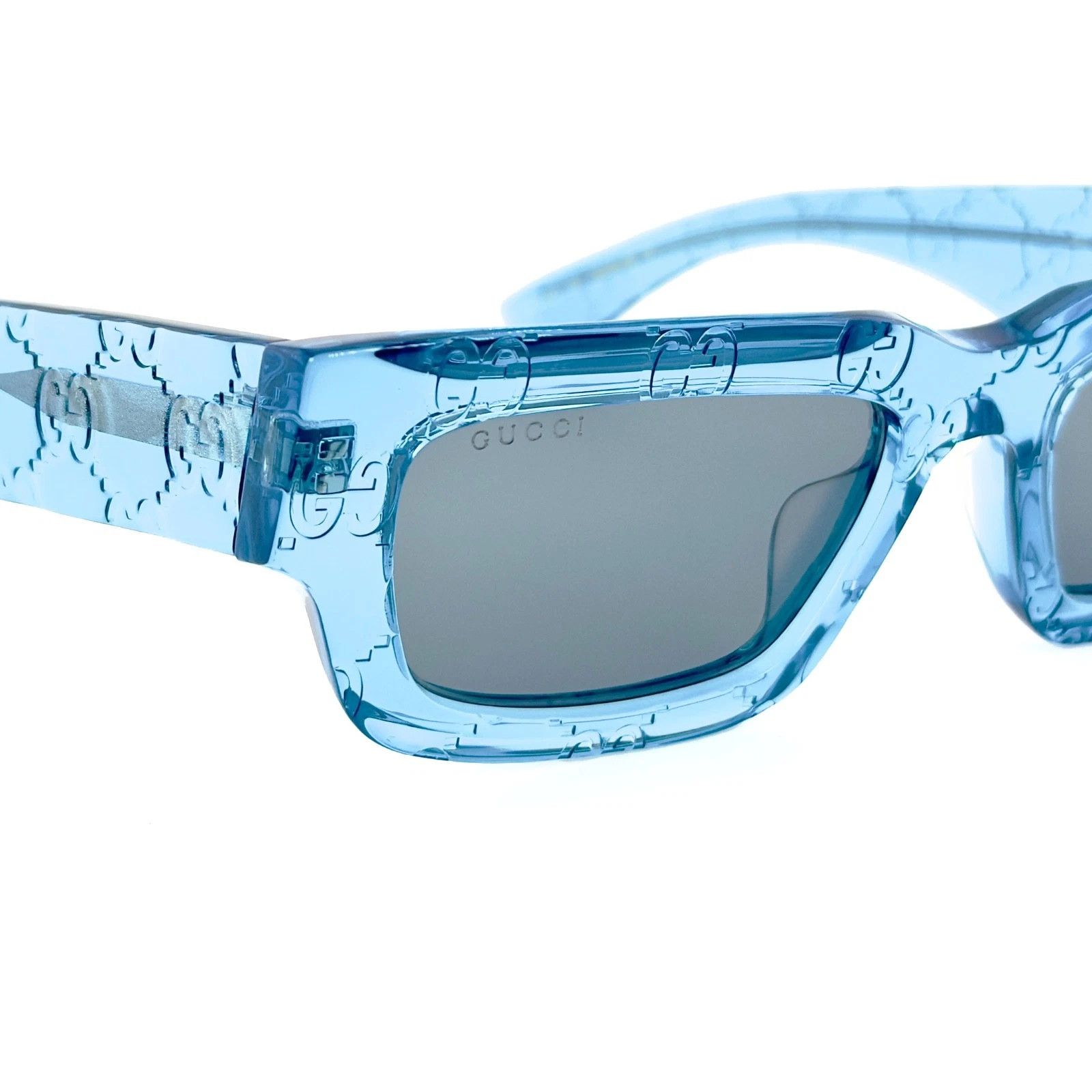 Gucci GUCCI GG1838S Crystal Blue Guccissima 1838 GG Sunglasses 010 Size ONE SIZE - 8 Thumbnail