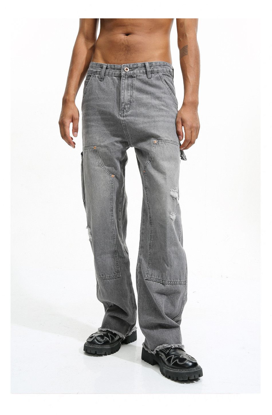 urban skate hiphop carpenter damaged jeans