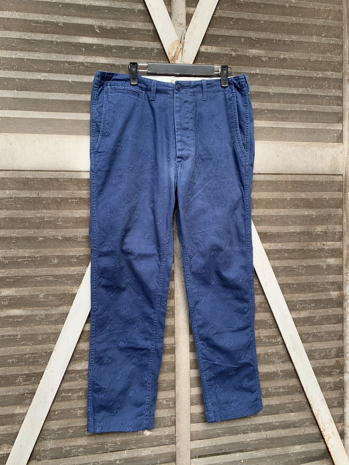Issey Miyake 👹Issey Miyake Ne-Net Embroidery Cats Monogram Pants Size US 30 / EU 46 - 5 Thumbnail