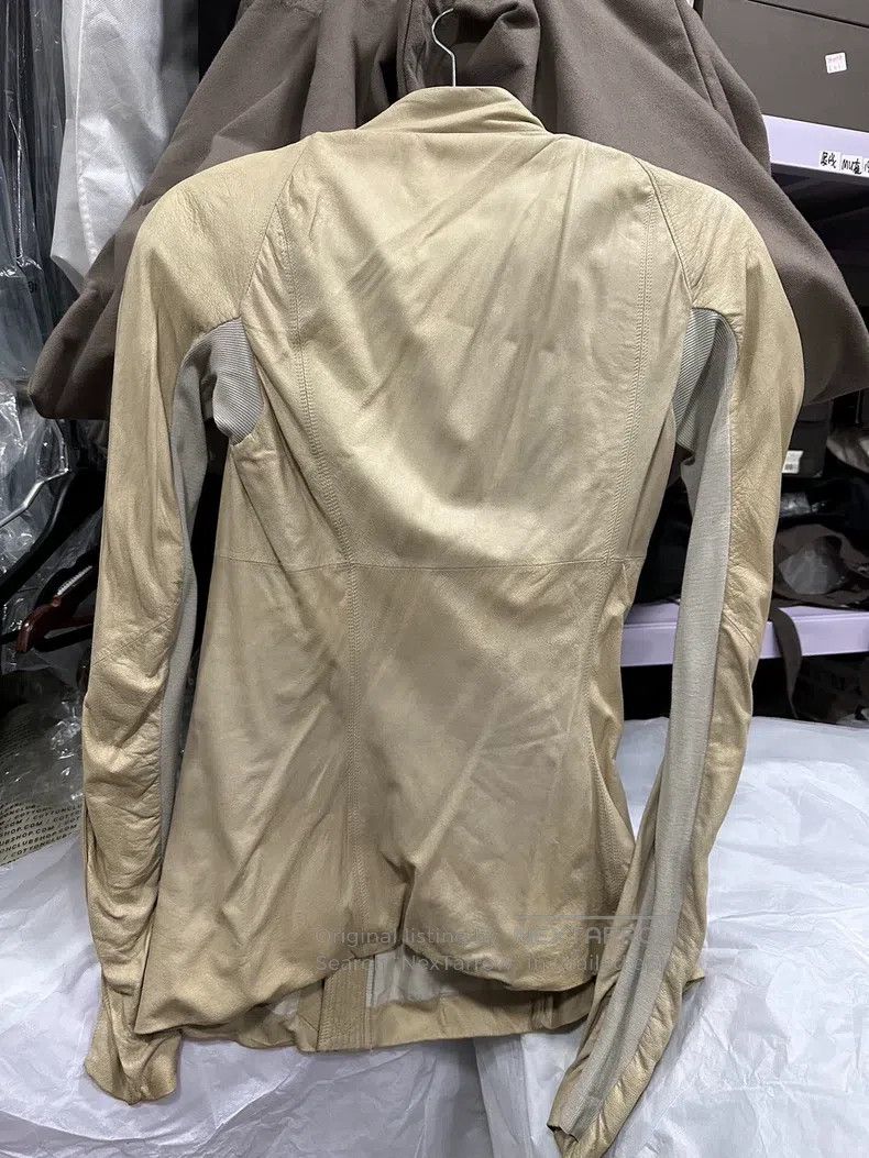 Rick Owens Rick Owens Yellow and white diagonal zipper sheepskin leat Size XS / US 0-2 / IT 36-38 - 5 Thumbnail