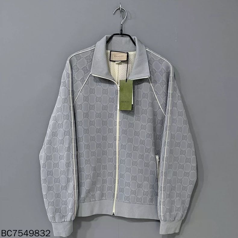 Gucci Gucci Gray embossed full-printed zipper jacket 2503-Nextarr Size US L / EU 52-54 / 3 - 1 Thumbnail