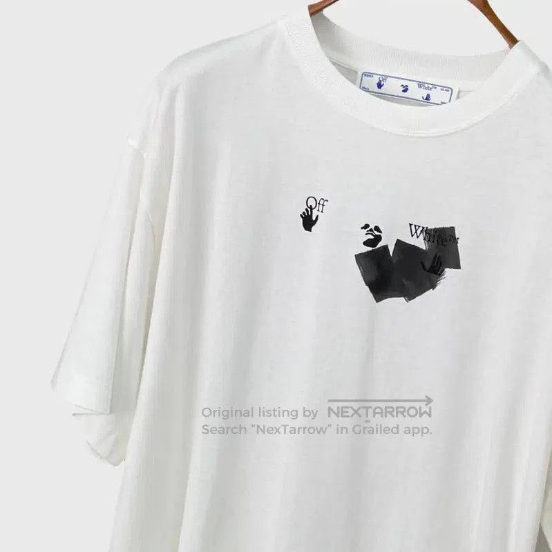 Off-White Off-White Men's Summer White Printed T-Shirt . Size US M / EU 48-50 / 2 - 4 Thumbnail