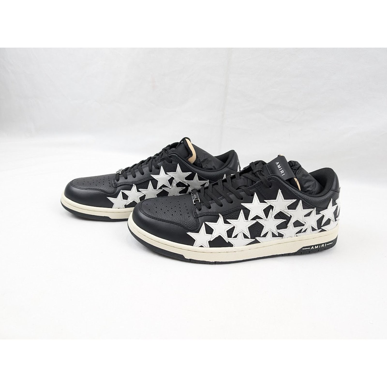 Amiri o1rshd1 Stars Low-Top Sneakers in Black/White Size US 13 / EU 46 - 17 Thumbnail