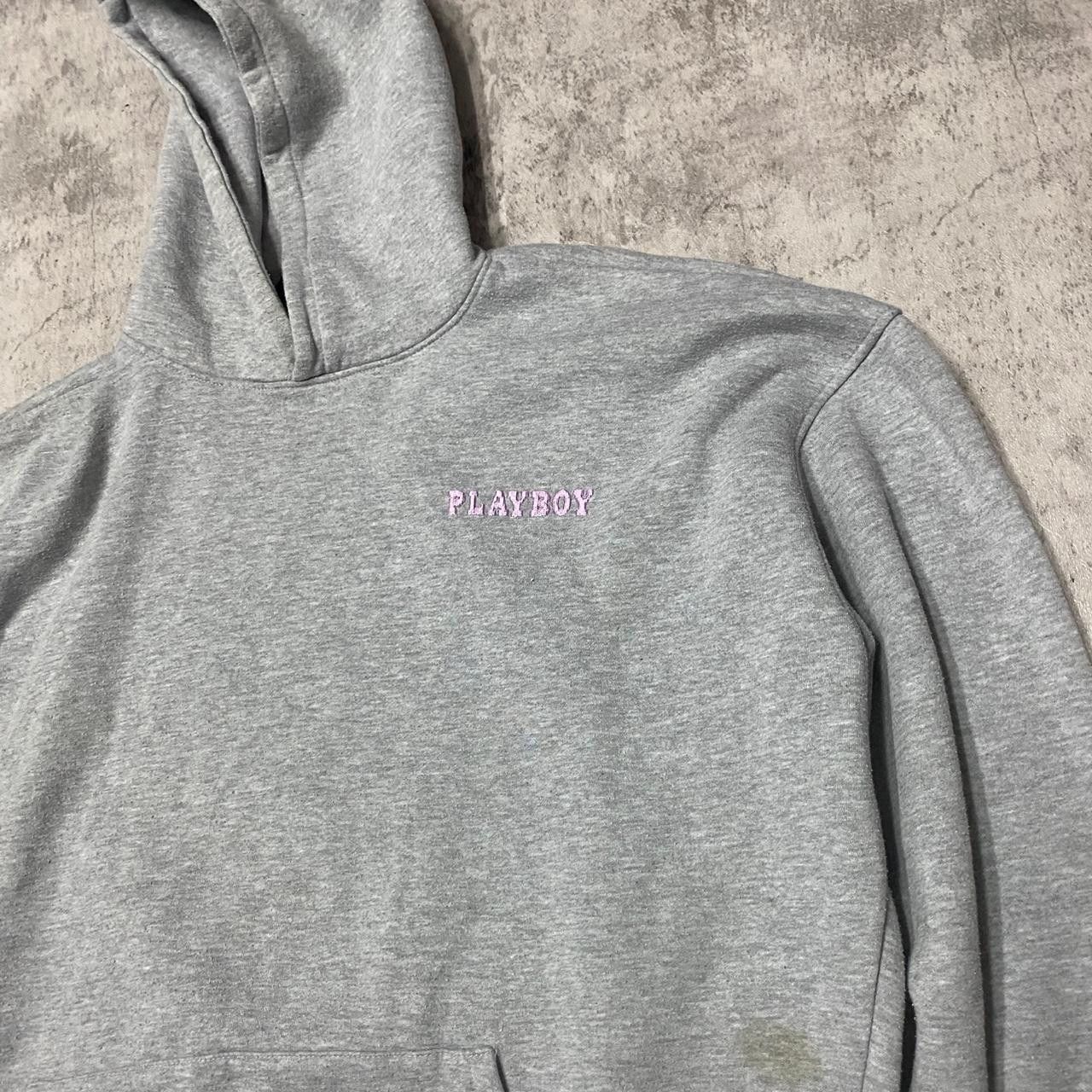Playboy Grey Playboy hoodie with pink logo #hoodie Size ONE SIZE - 2 Thumbnail