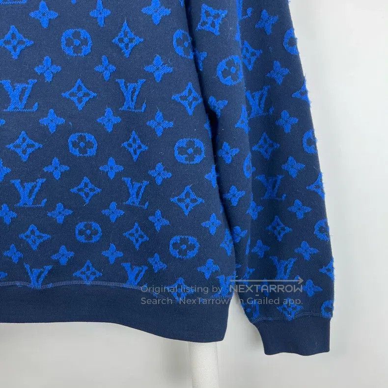 Louis Vuitton Louis Vuitton Blue presbyopic logo flocked sweatshirt Size US L / EU 52-54 / 3 - 5 Thumbnail