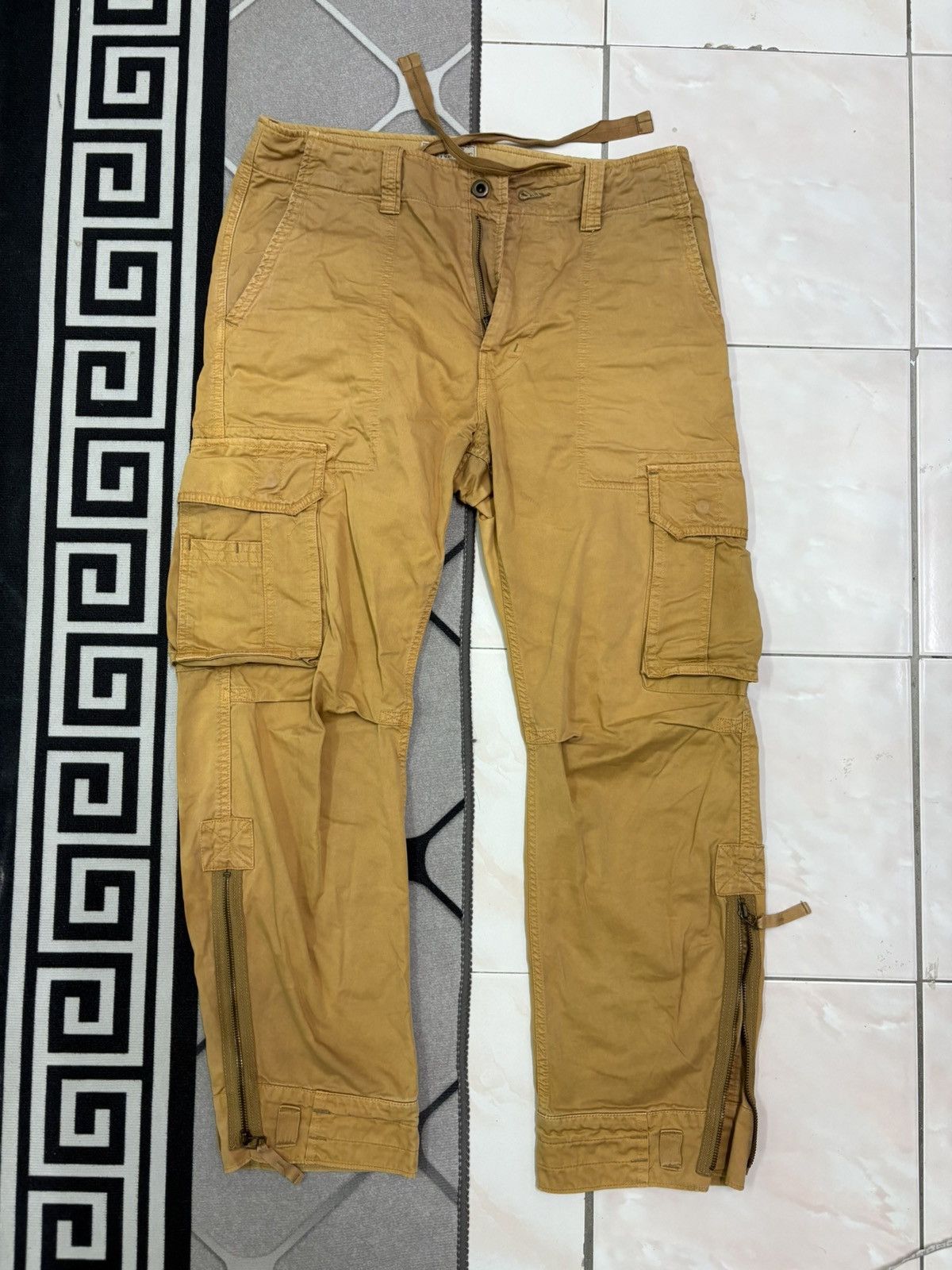 Japanese Brand × Purple Brand Purple and yellow cargo pant Size US 33 - 1 Thumbnail