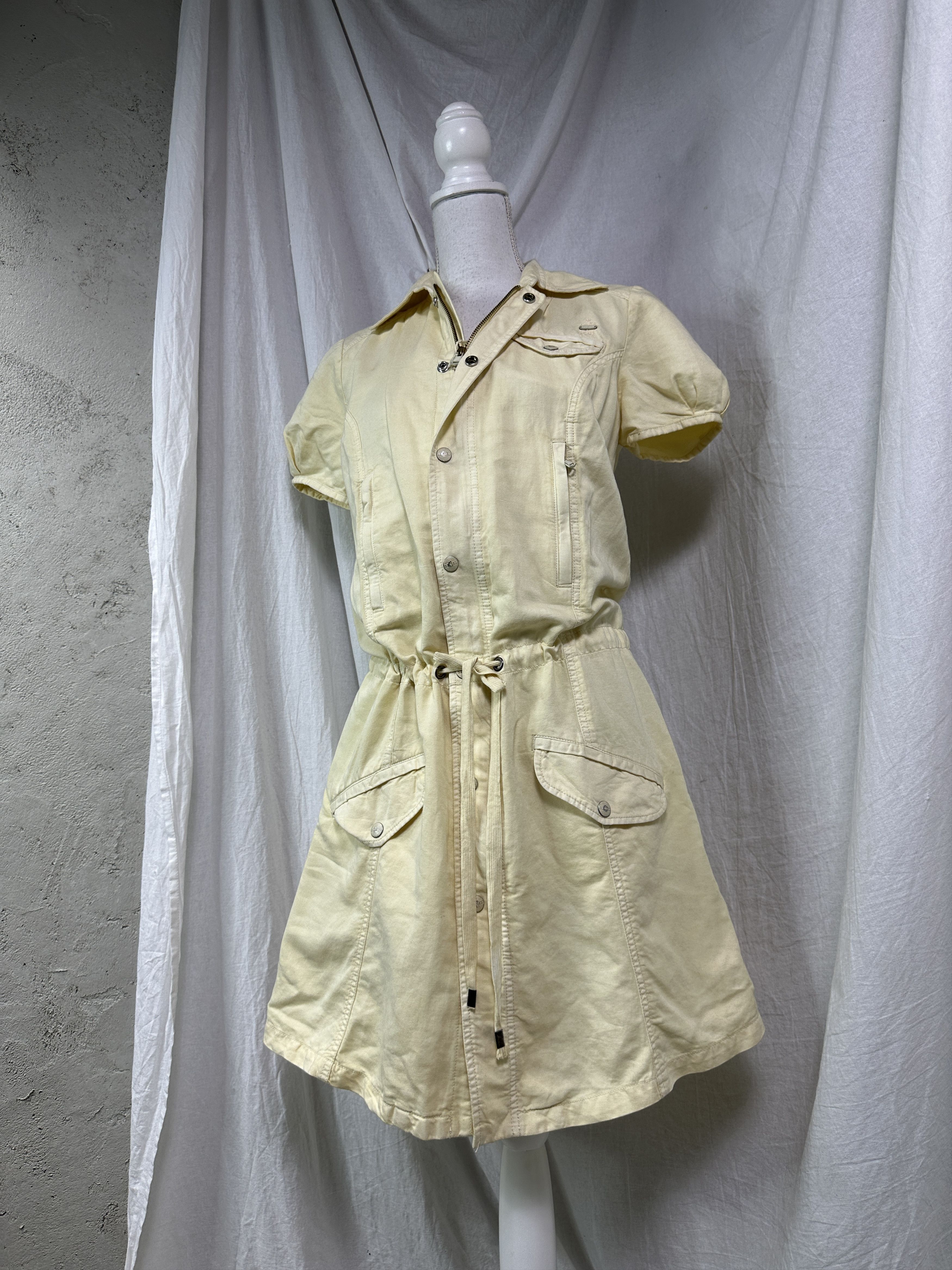 Diesel Vintage Avant Garde Diesel Butter Yellow Dress 00s Size M / US 6-8 / IT 42-44 - 1 Thumbnail