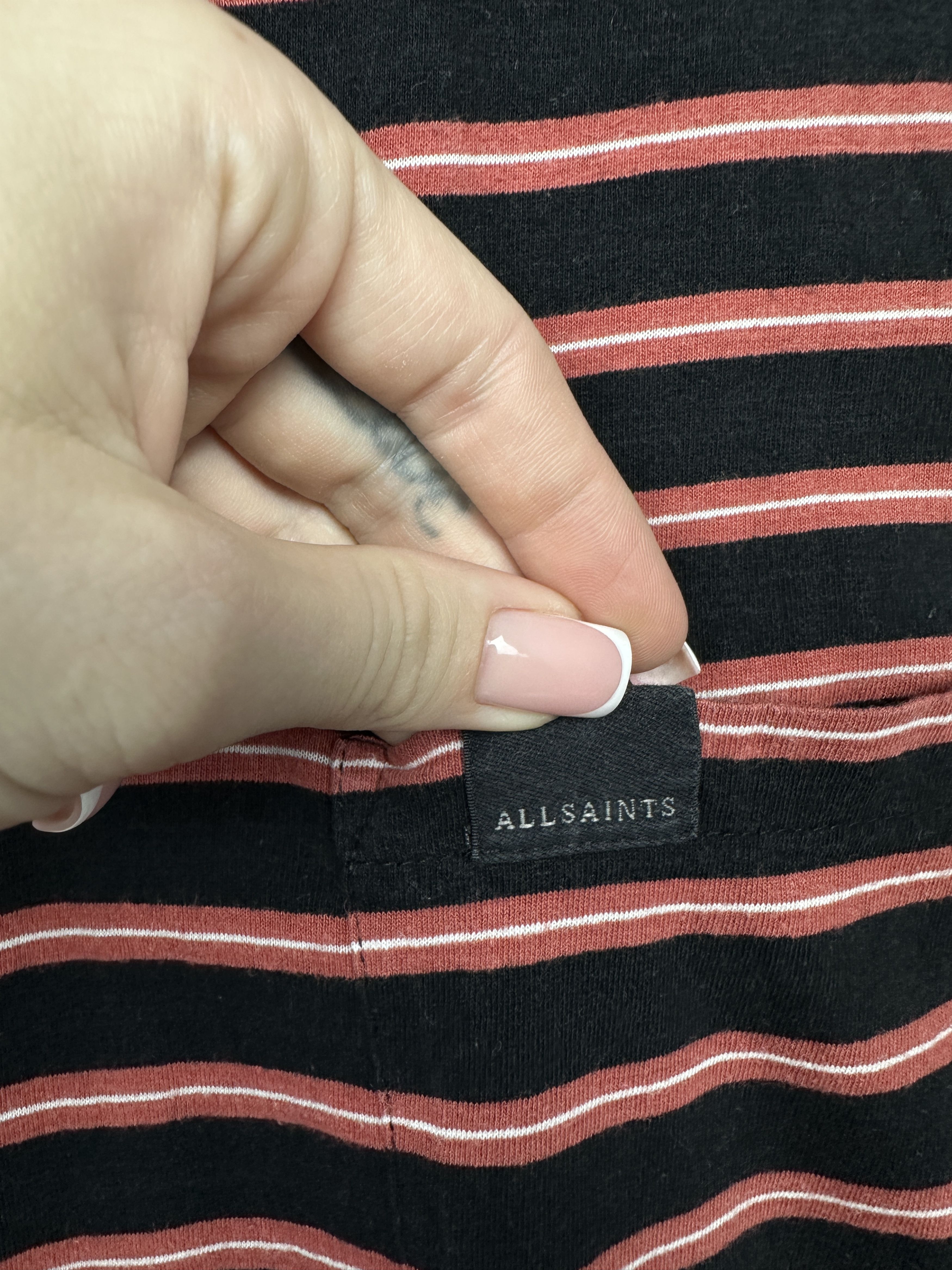 Allsaints Allsaints Ange Mens Crew Neck Striped T-Shirt Size US L / EU 52-54 / 3 - 3 Thumbnail