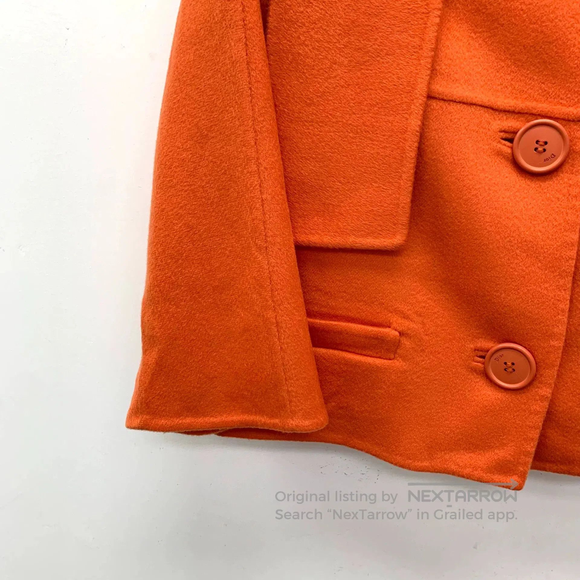 Dior Dior Orange Cashmere Single-Breasted Coat. Size S / US 4 / IT 40 - 4 Thumbnail