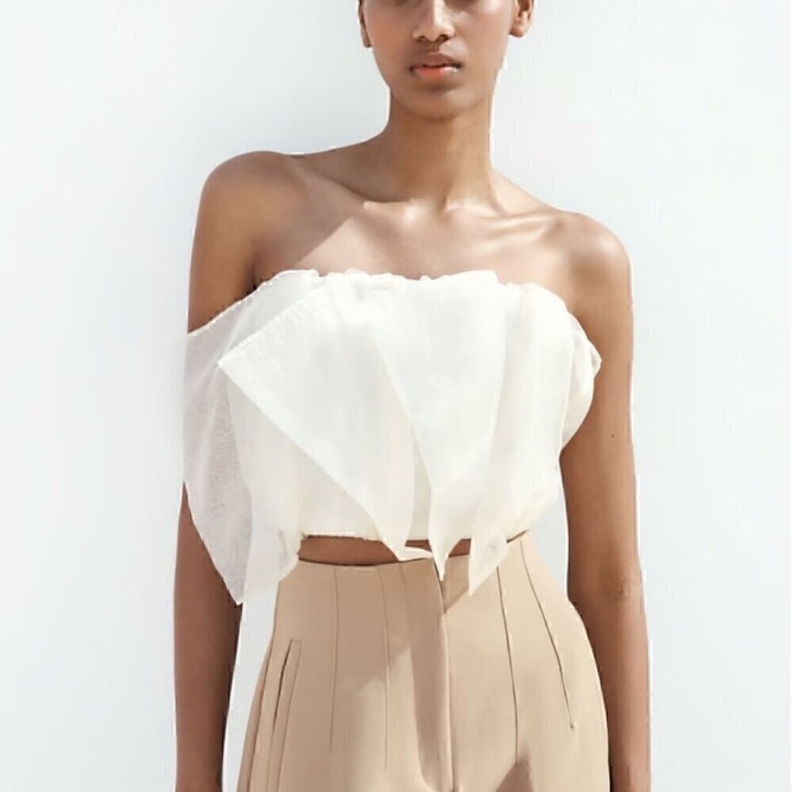 Zara ZARA Strapless Crop Top NWT Size M / US 6-8 / IT 42-44 - 7 Thumbnail