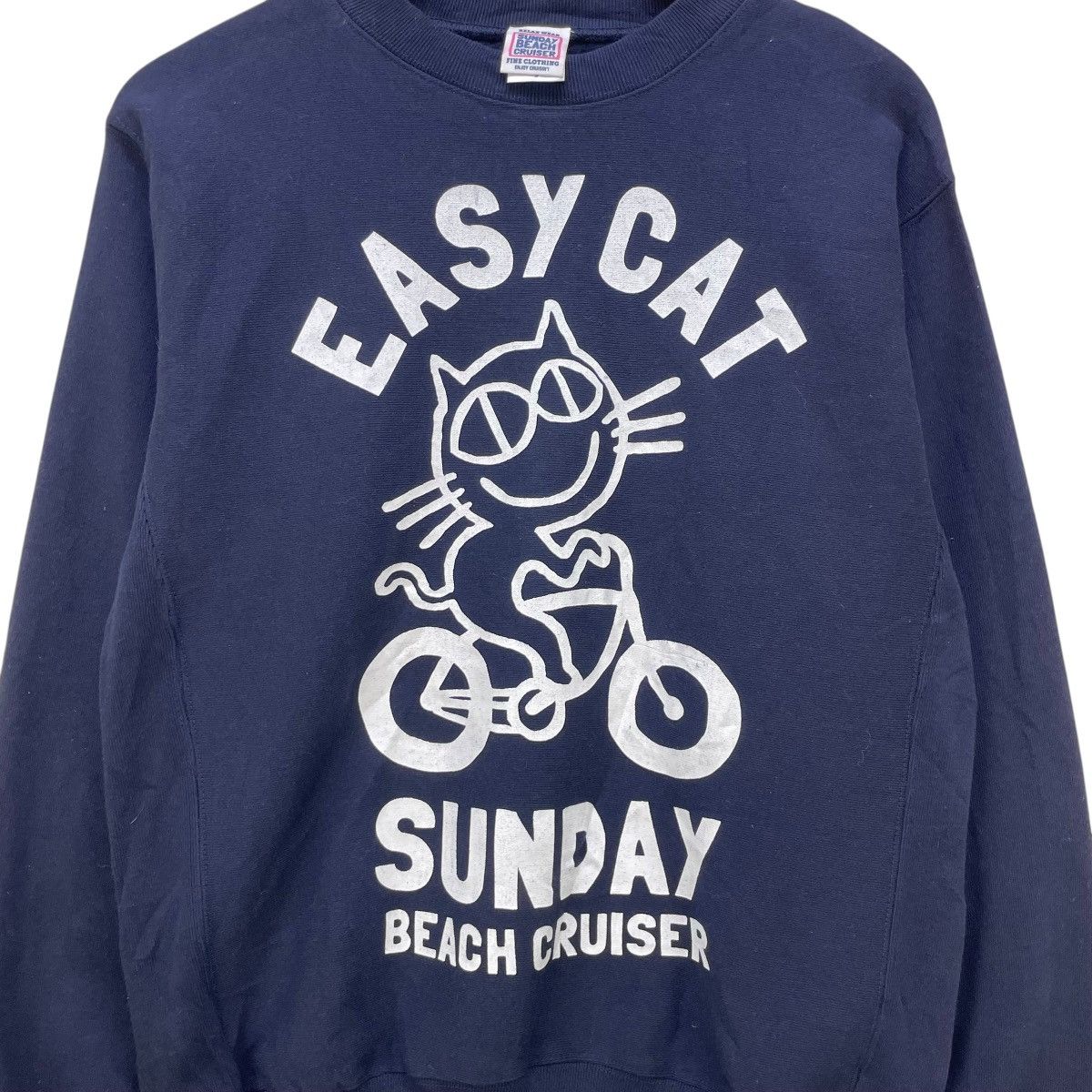Vintage 💥Vintage Sunday Beach Cruiser Easy Cat Nice Graphic Crewneck Size US M / EU 48-50 / 2 - 3 Thumbnail