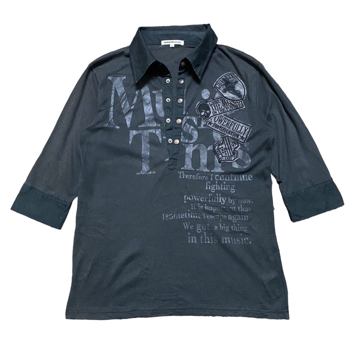 Seditionaries Semantic Design Shirt One Self Prospers Size US M / EU 48-50 / 2 - 1 Thumbnail