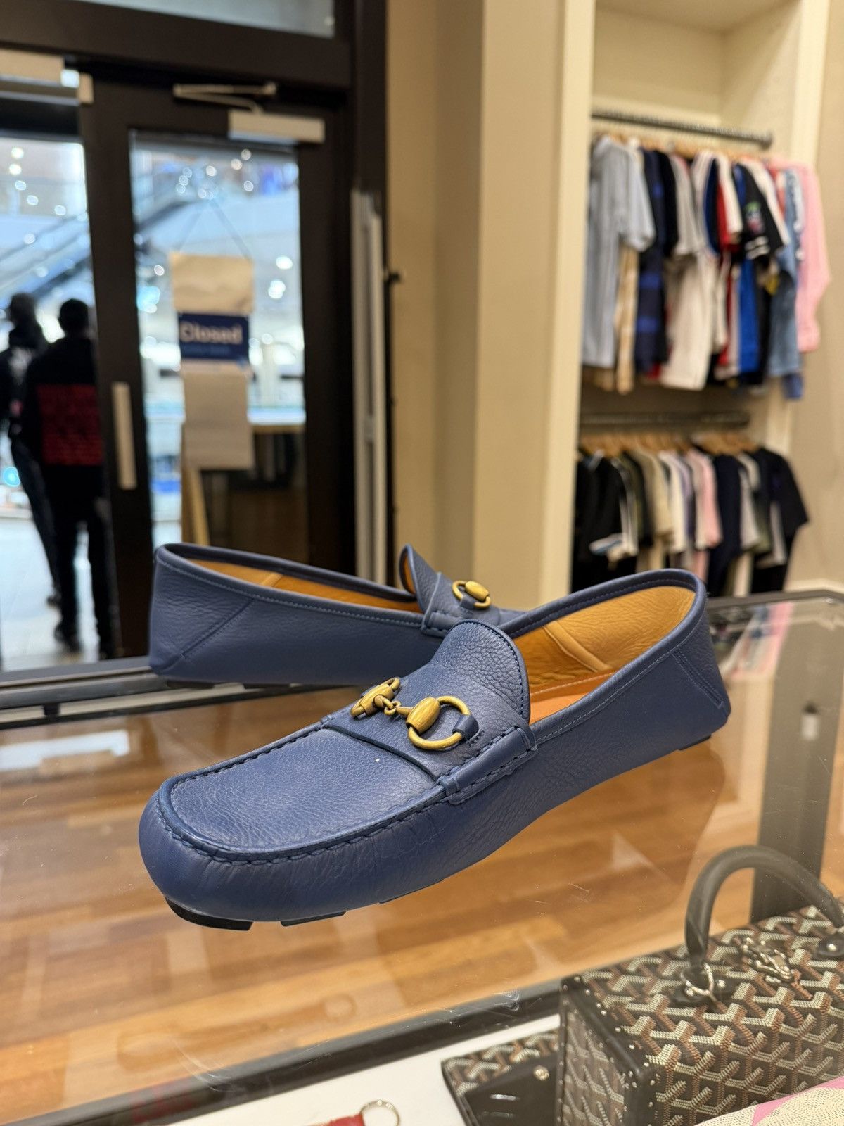 Gucci Gucci Horsebit Blue Leather Moccasin Loafer Size US 8 / EU 41 - 3 Thumbnail