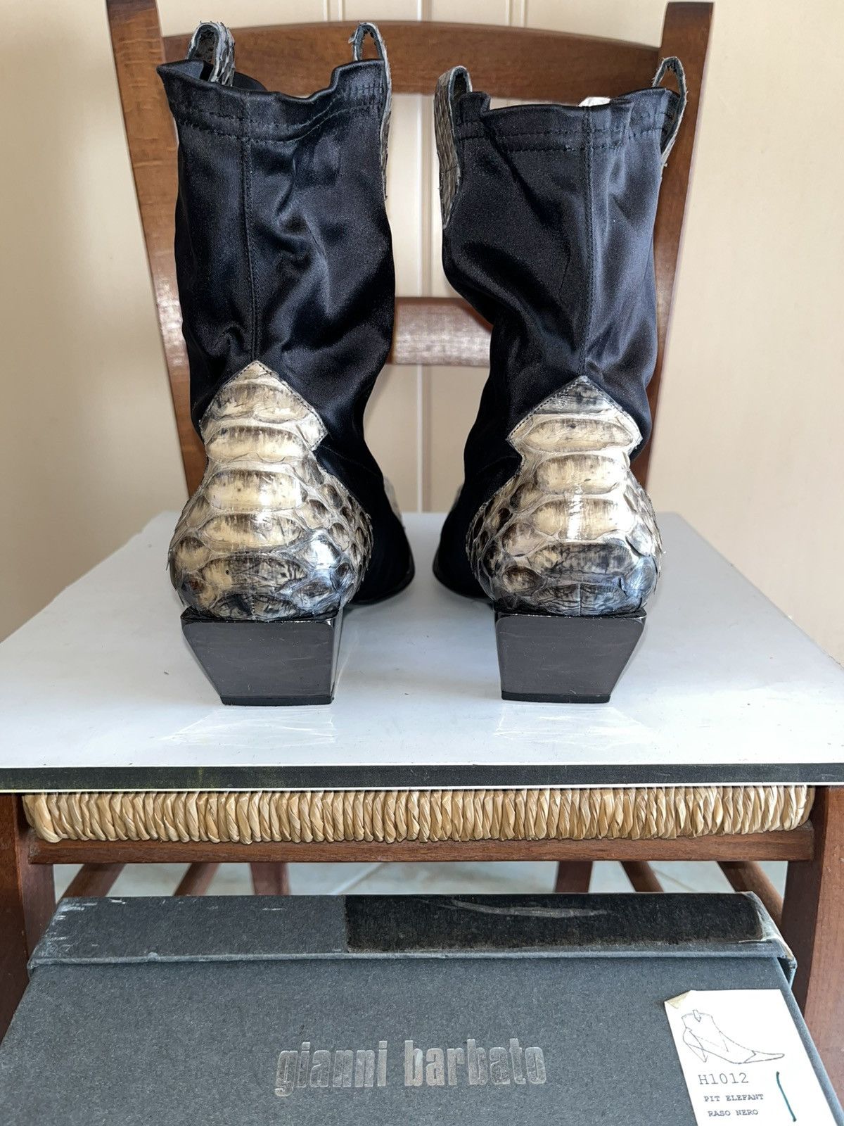 Gianni Barbato Vintage 90’s Gianni Barbato rock snake skin stiletto heel Size US 8 / IT 38 - 5 Thumbnail