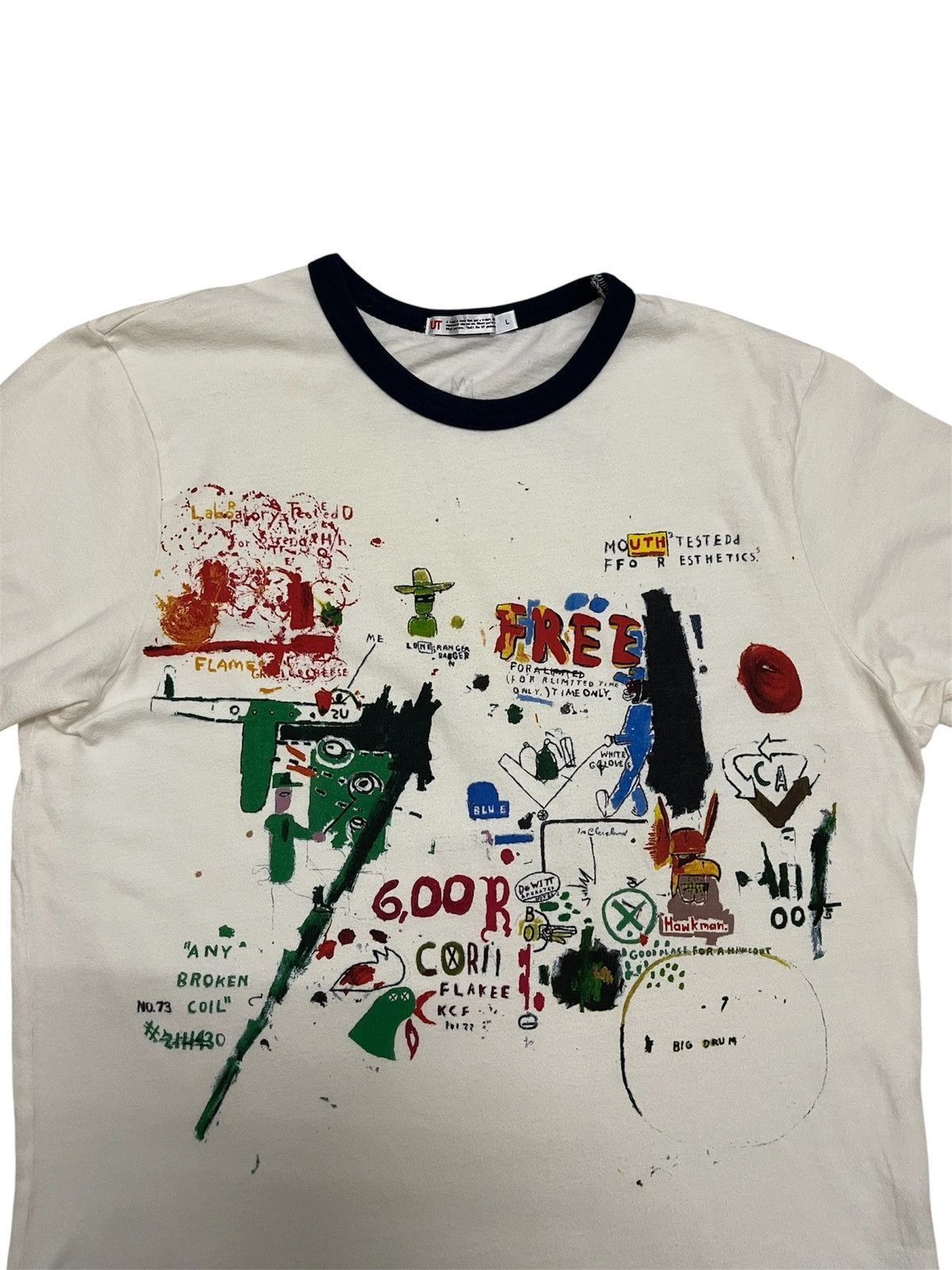 Jean-Michel Basquiat Uniqlo UT x Jean-Michel Basquiat Pop Art Ringer Tee Size US L / EU 52-54 / 3 - 4 Thumbnail