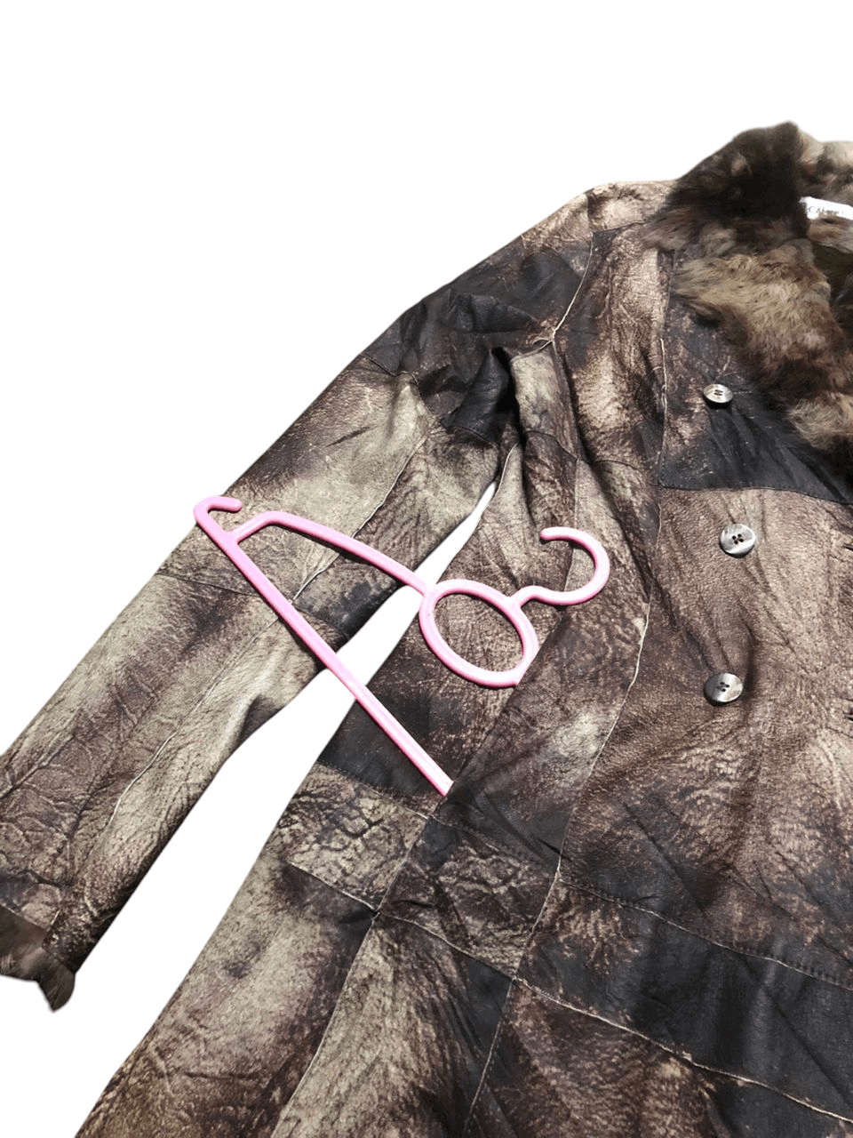 If Six Was Nine f.CAMINO Rabbit Patchwork Fur Coat Jacket Size XS / US 0-2 / IT 36-38 - 13 Thumbnail