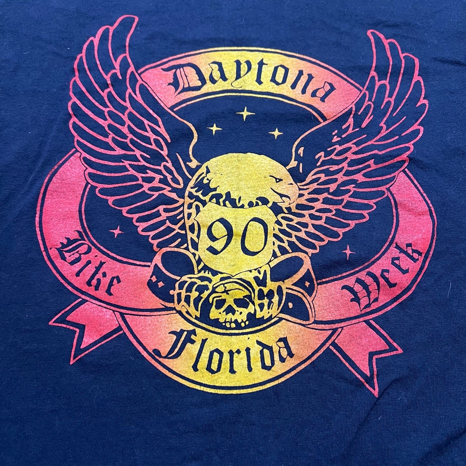 Hanes Vintage 90s Daytona Beach Bike Week Artistry In Iron Large Size US L / EU 52-54 / 3 - 5 Thumbnail