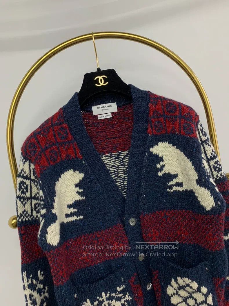 Thom Browne Thom Browne Red, Blue, and White Color Block Printed Wool Size US M / EU 48-50 / 2 - 2 Thumbnail