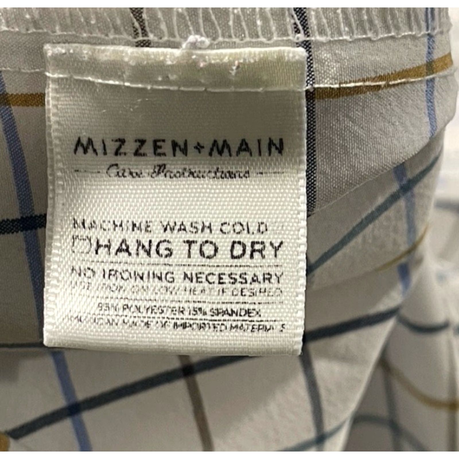 Mizzen+Main Mizzen + Main Shirt Mens Button-Up XXL L/S Stretch Plaid Multicolor Casual Size US XXL / EU 58 / 5 - 6 Thumbnail