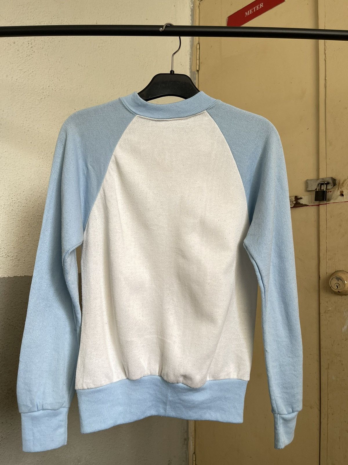 Adidas Vintage 80s Adidas Trefoil Baby Blue Sweatshirt Size M / US 6-8 / IT 42-44 - 2 Thumbnail