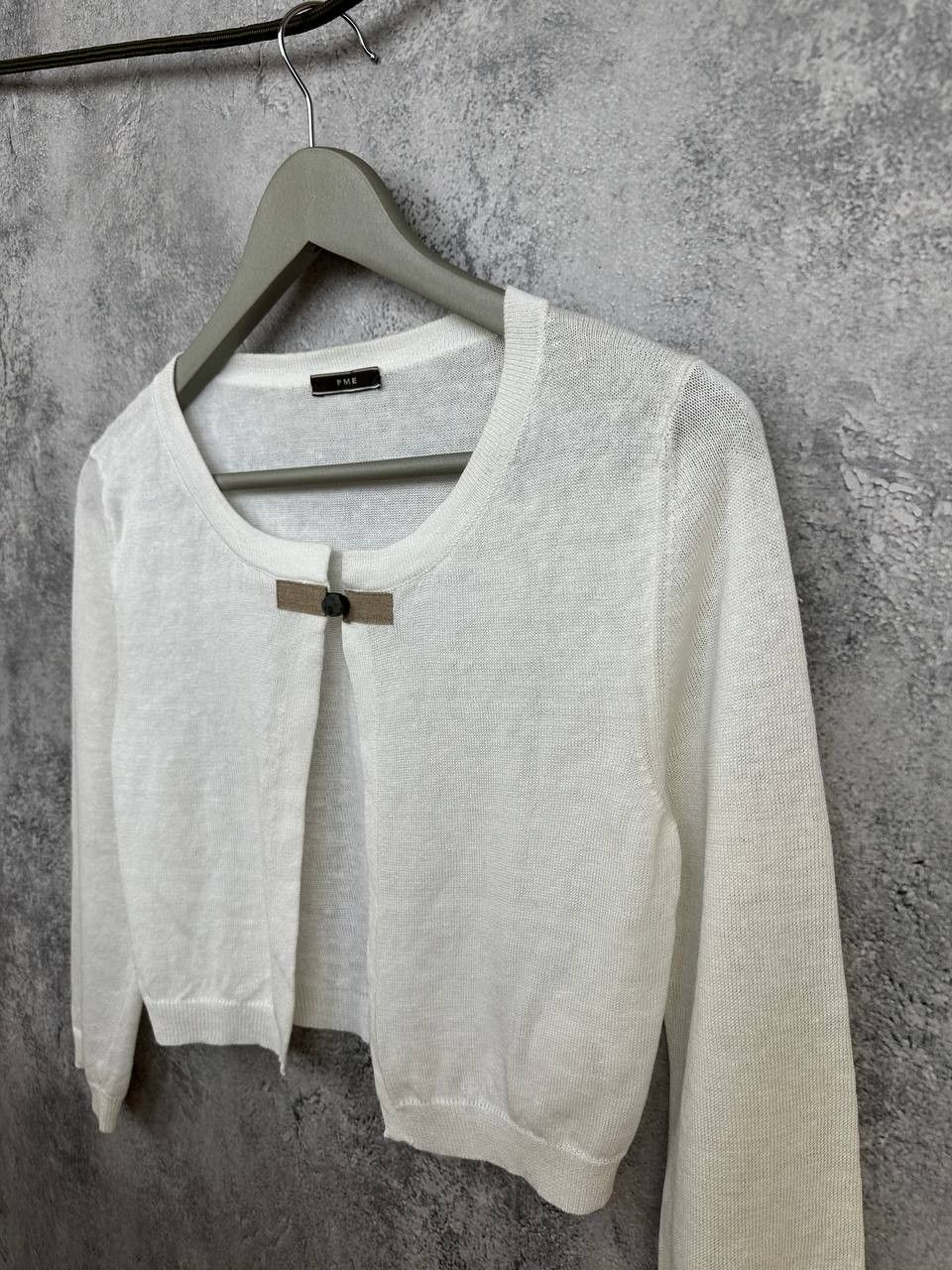 Peserico Peserico PME Linen Cotton Cropped Cardigan Lightweight Size XS / US 0-2 / IT 36-38 - 5 Thumbnail