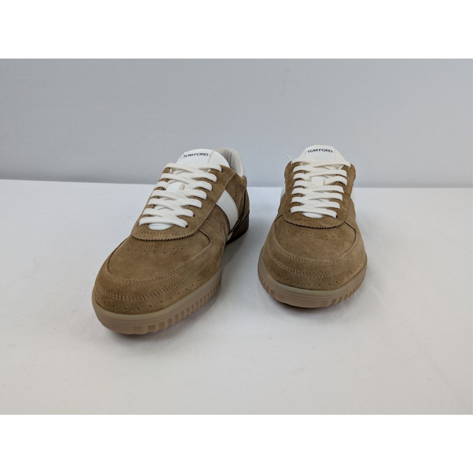 Tom Ford o1rshd1 Q:2 / Terence low-top sneakers in tan suede/white Size US 13 / EU 46 - 7 Thumbnail