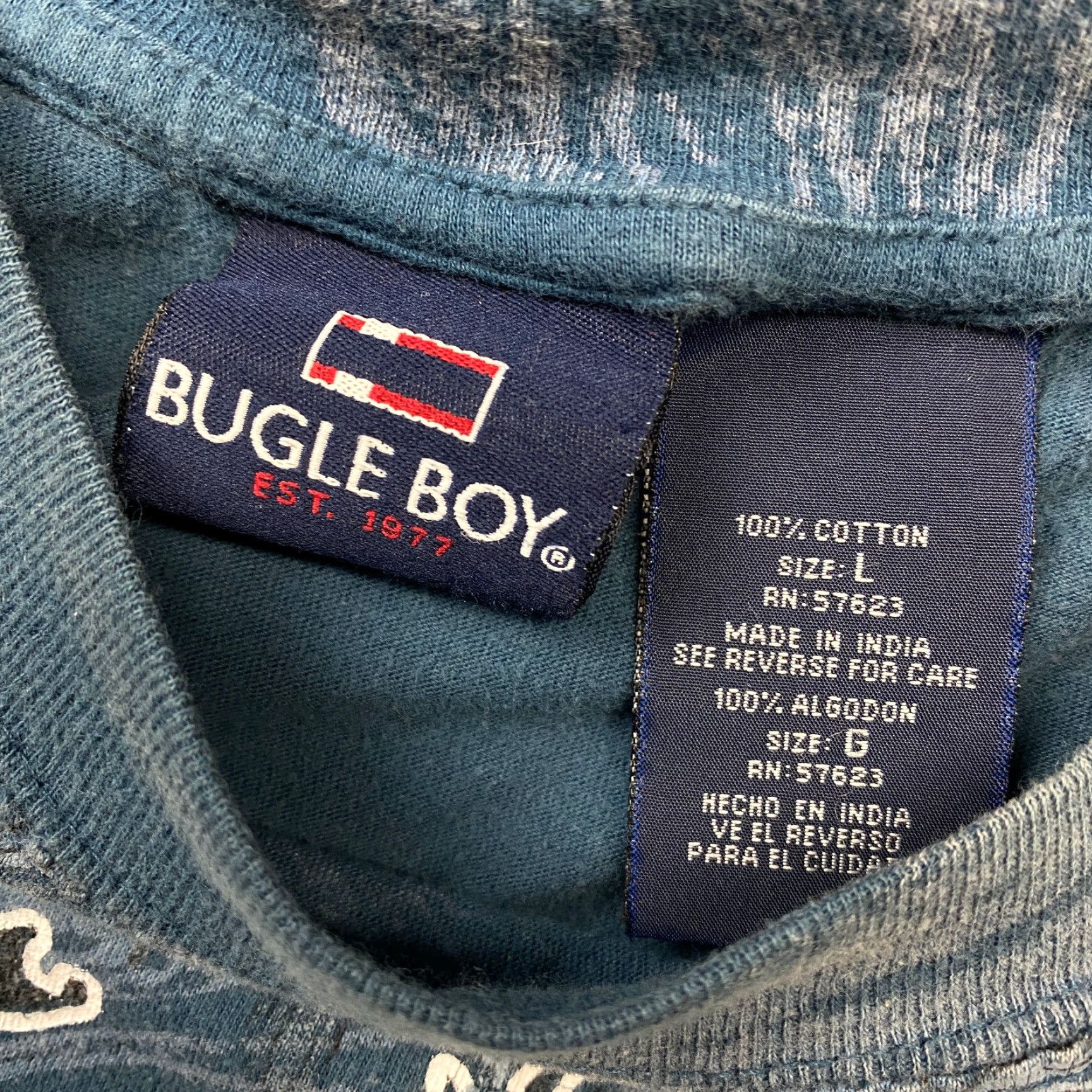 Bugle Boy VINTAGE Bugle Boy T Shirt Blue L Mens Graphic Print Wings MMA Gothic Grunge Retro USA 90s Size US L / EU 52-54 / 3 - 4 Thumbnail
