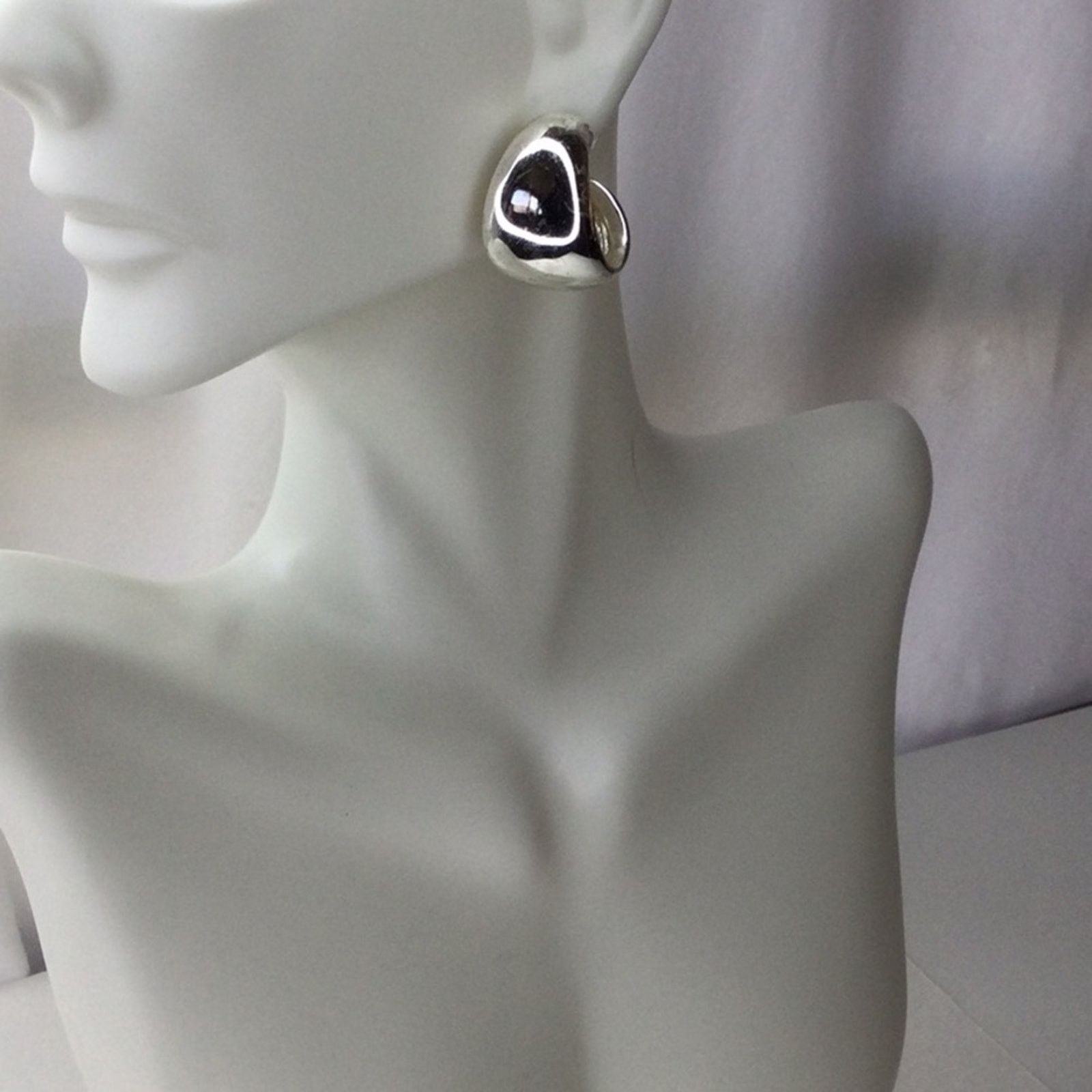 Chicos Chico's Shiny Silver Huggie Hoop Prong Back Earrrings Size ONE SIZE - 3 Thumbnail