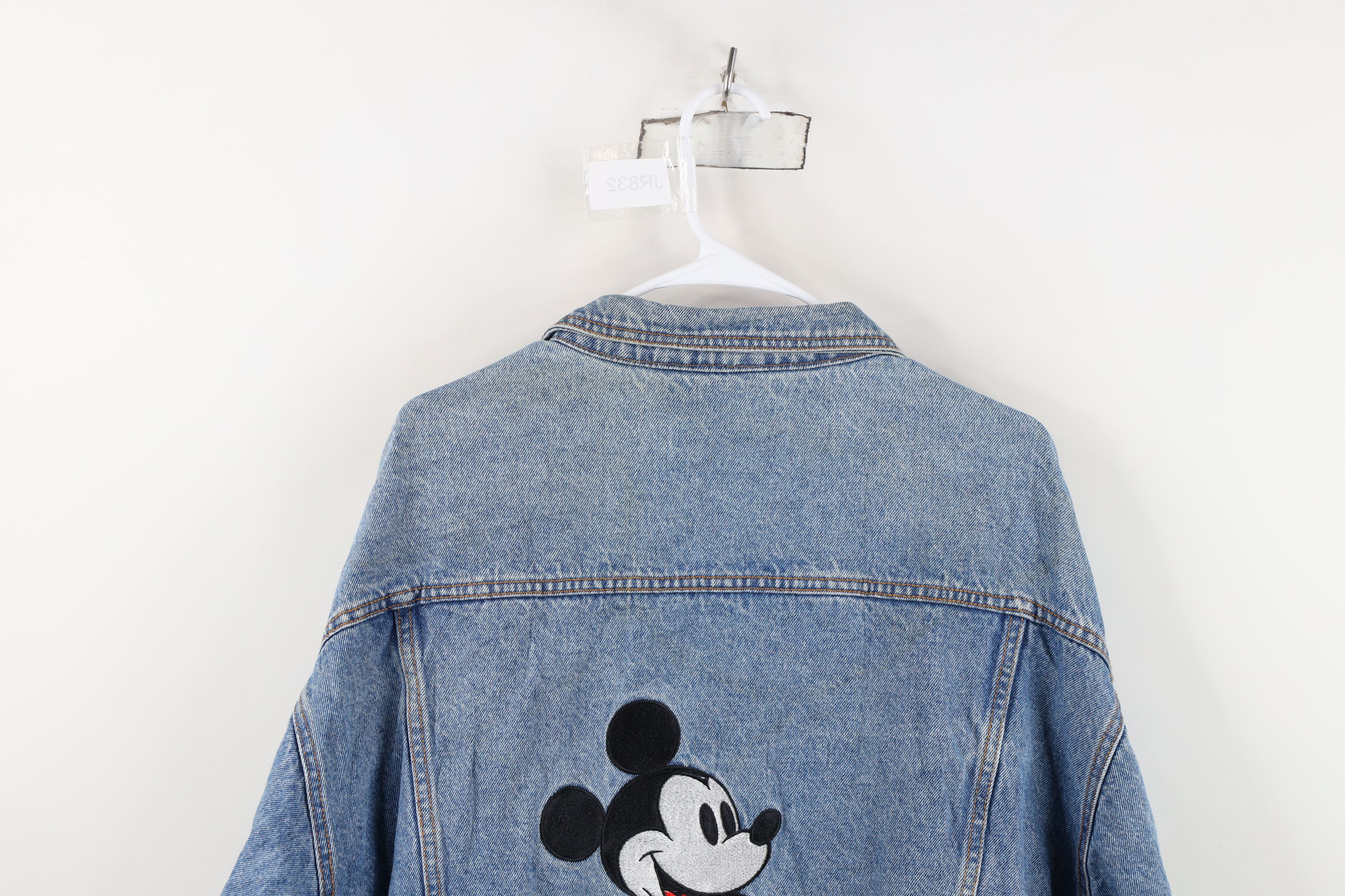 Disney Vintage 90s Disney Mickey Mouse Denim Jean Trucker Jacket Size US XXL / EU 58 / 5 - 14 Thumbnail