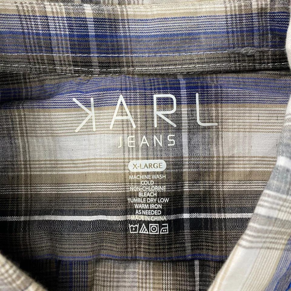 Other Karl Kani Jeans Shirt Mens XL Plaid Button Up Double Pockets Size US XL / EU 56 / 4 - 3 Thumbnail