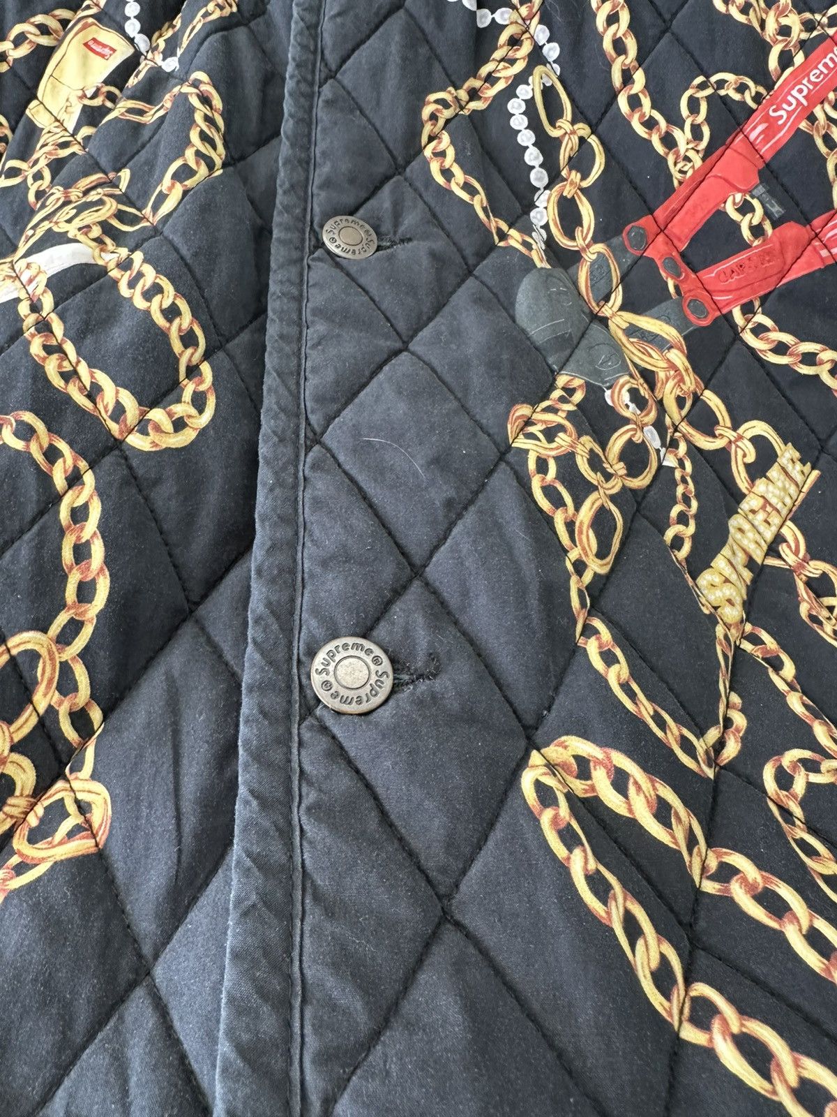Supreme Supreme Chains Quilted Jacket Size US L / EU 52-54 / 3 - 6 Thumbnail