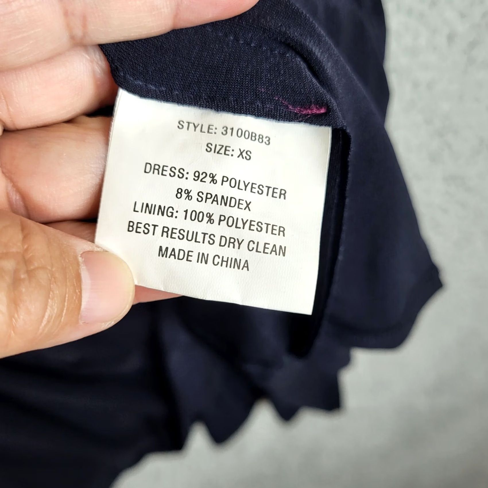 Essentials Essentials by A.B.S Navy blue pleated short sleeve Women's Dress XS Dress Blue Size 26" / US 2 / IT 38 - 5 Thumbnail
