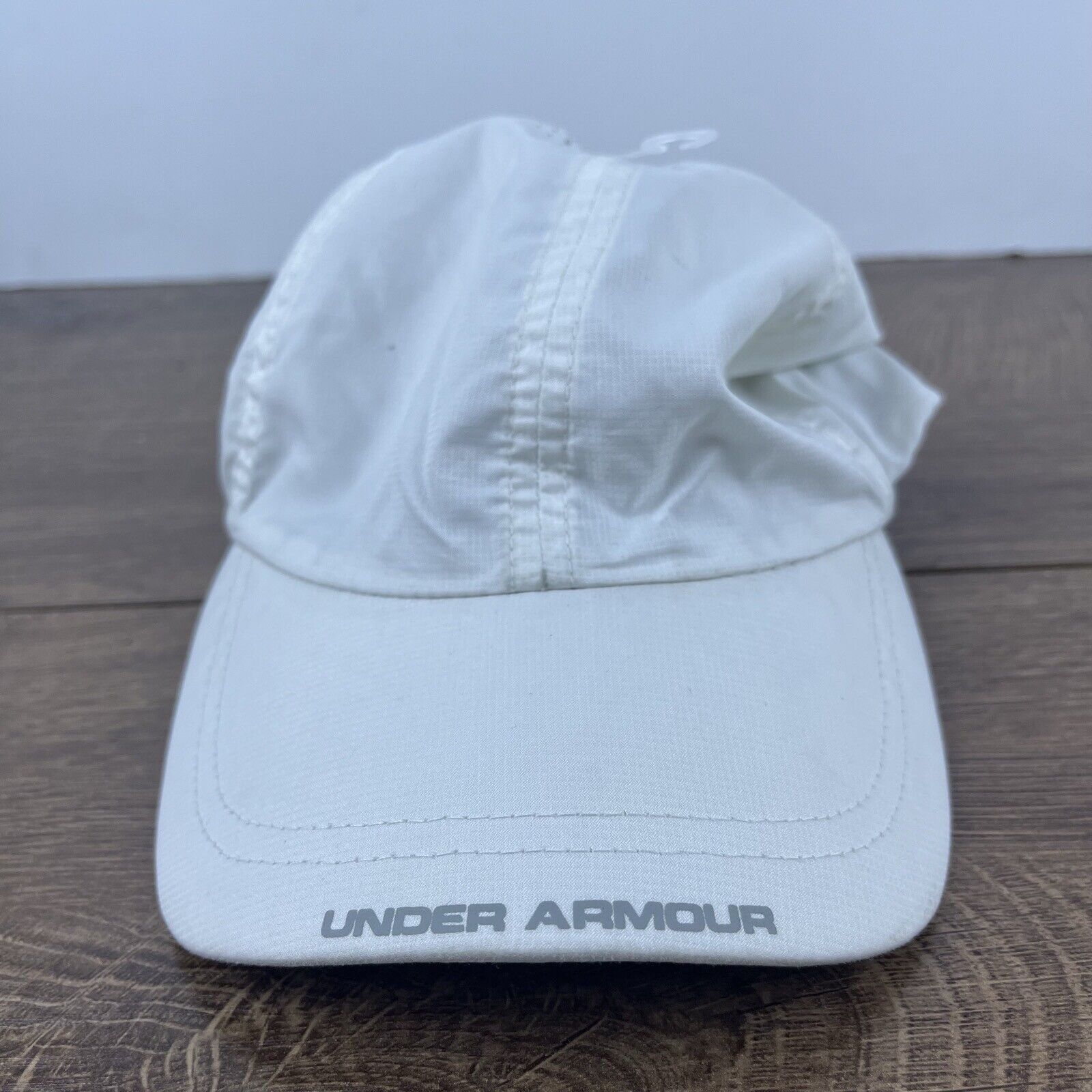 Under Armour Under Armour White Hat Running Hat White Adjustable Hat Whit Size ONE SIZE - 3 Thumbnail