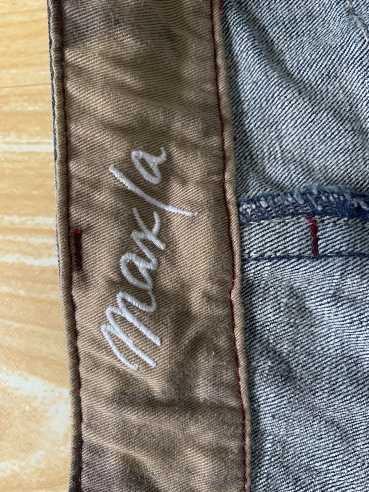 Japanese Brand Rare Maxia Low Rise Super Flare Jeans Pants Distressed Style Size US 27 - 16 Thumbnail
