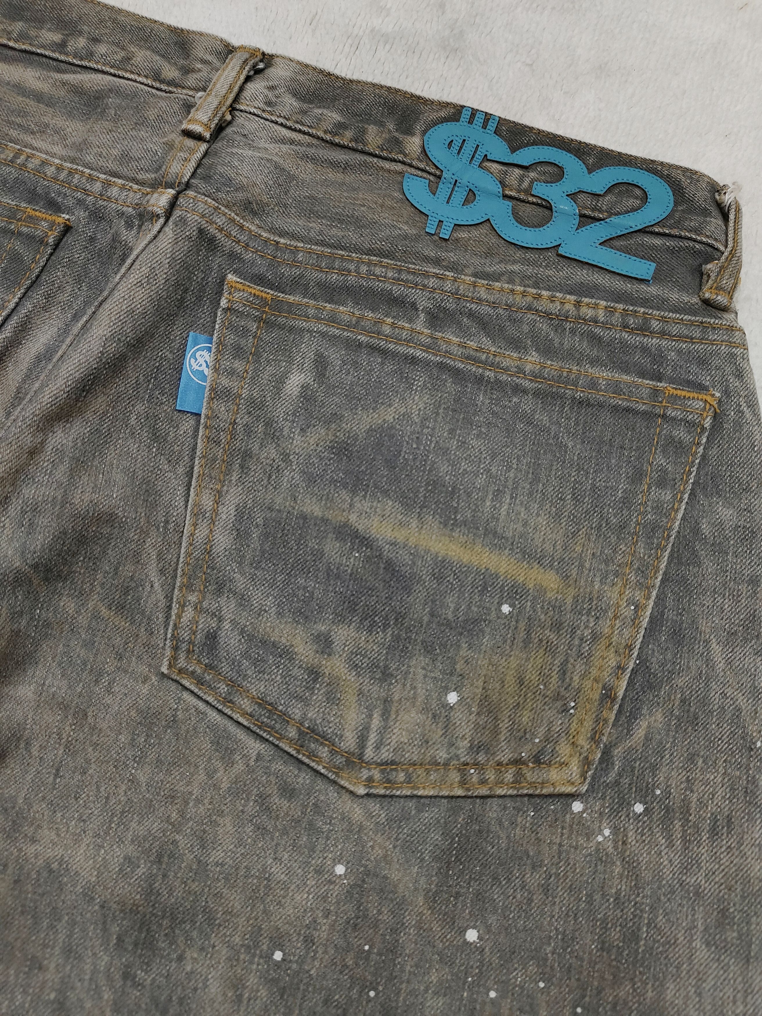 PHENOMENON 90s Swagger- Street Archive Dollar Pacth Mud Wash Jeans Size US 32 / EU 48 - 6 Thumbnail