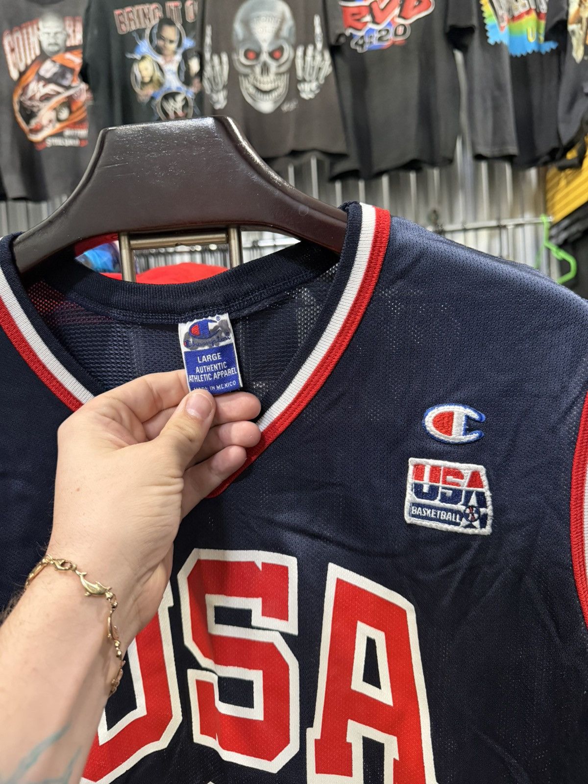 Champion Vintage 2000s Vince Carter Champion Team USA Jersey Sz 44 Size US L / EU 52-54 / 3 - 3 Thumbnail