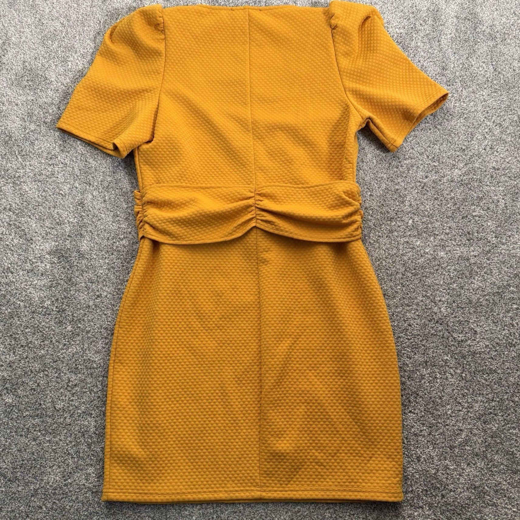 Vintage Fashion To Figure FTF Dress US 12 Twee Mod Puff Sleeves Tailored Golden Yellow Size XL / US 12-14 / IT 48-50 - 2 Thumbnail