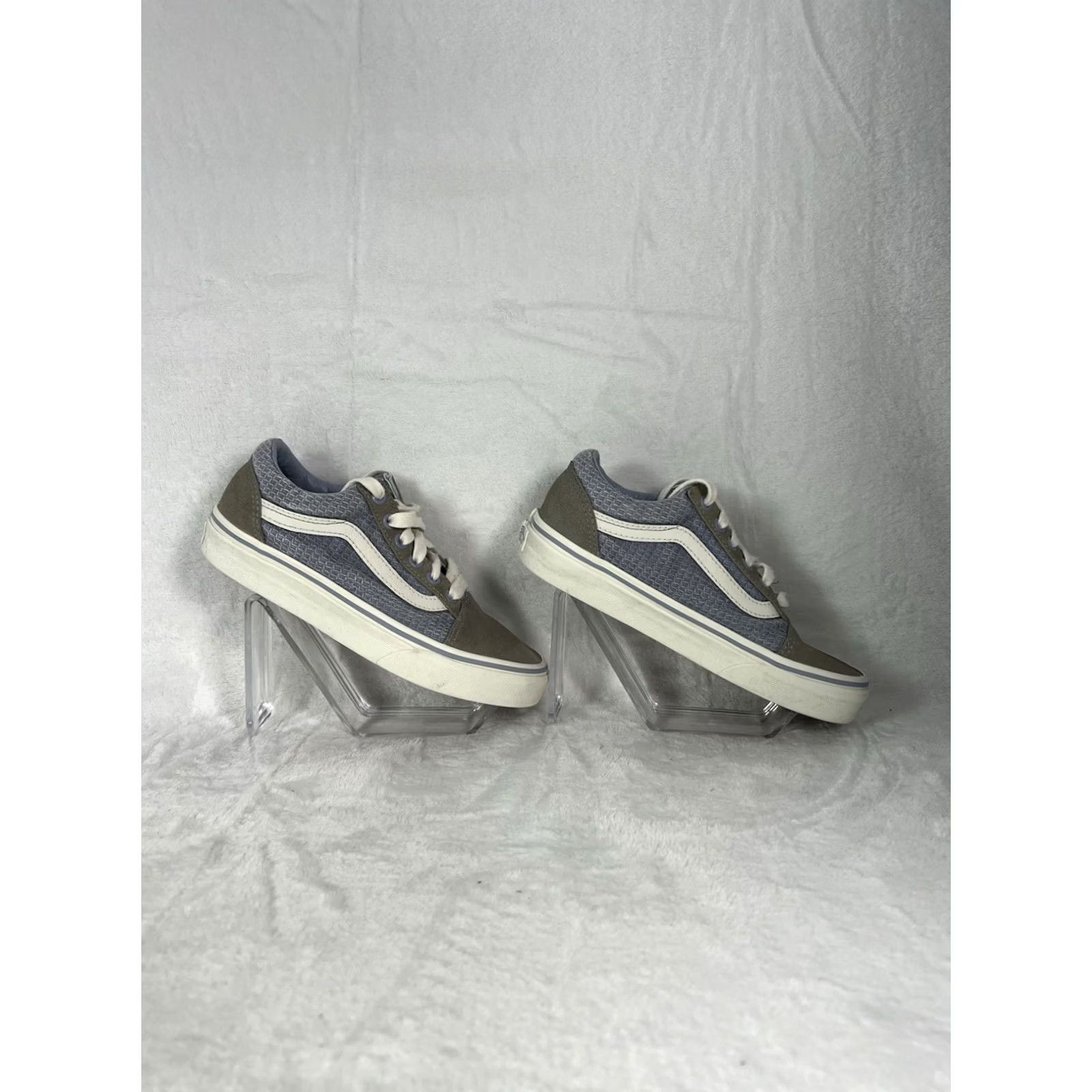 Vans Vans Off The Wall Lace Up Men 3.5 Women 5 Blue Gray Casual Sneaker Size ONE SIZE - 5 Thumbnail
