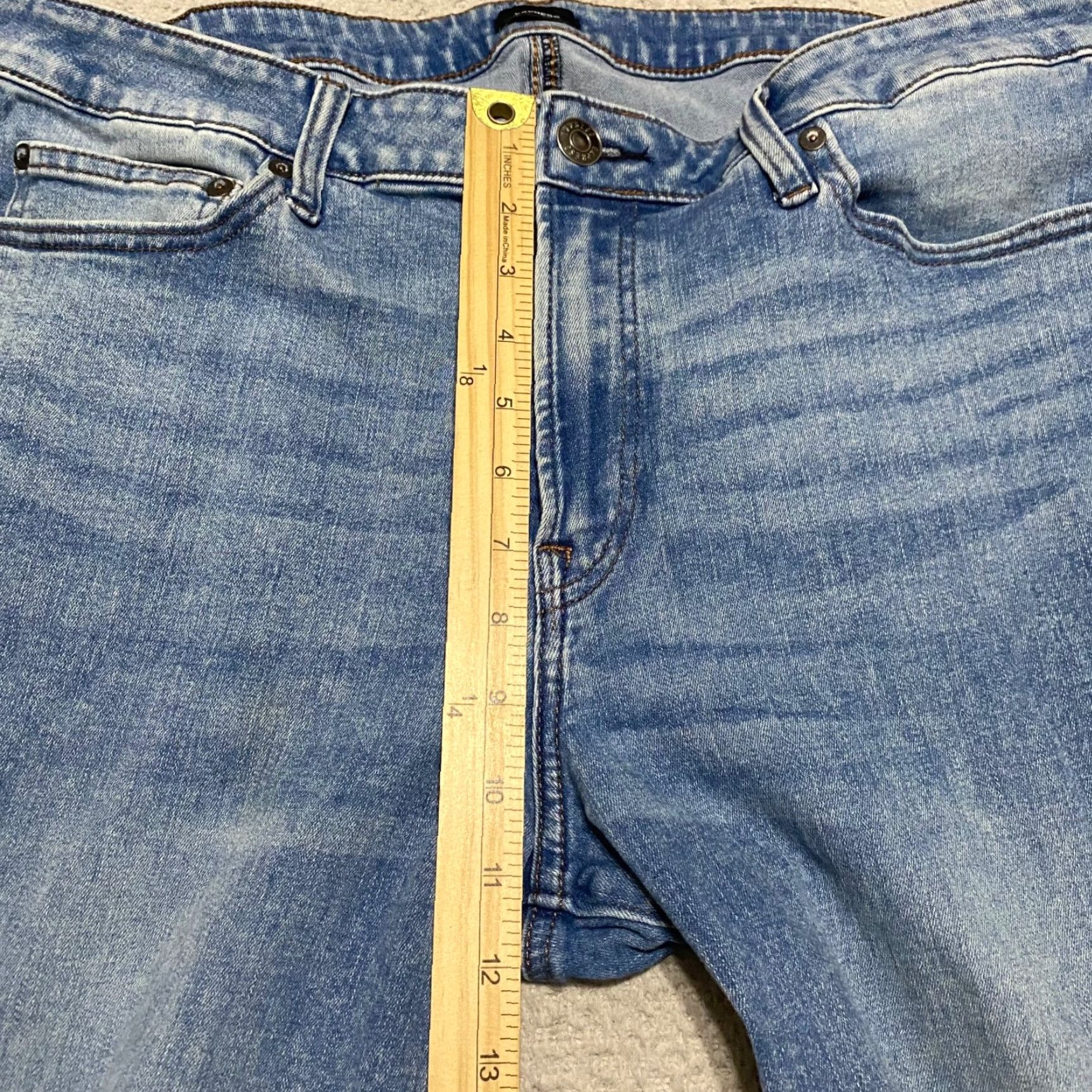 Express Express Jeans Slim Straight Men 36x30 Blue Denim Medium Wash Stretch Pockets 5-Pocket Design Vintage No Size US 36 / EU 52 - 7 Thumbnail