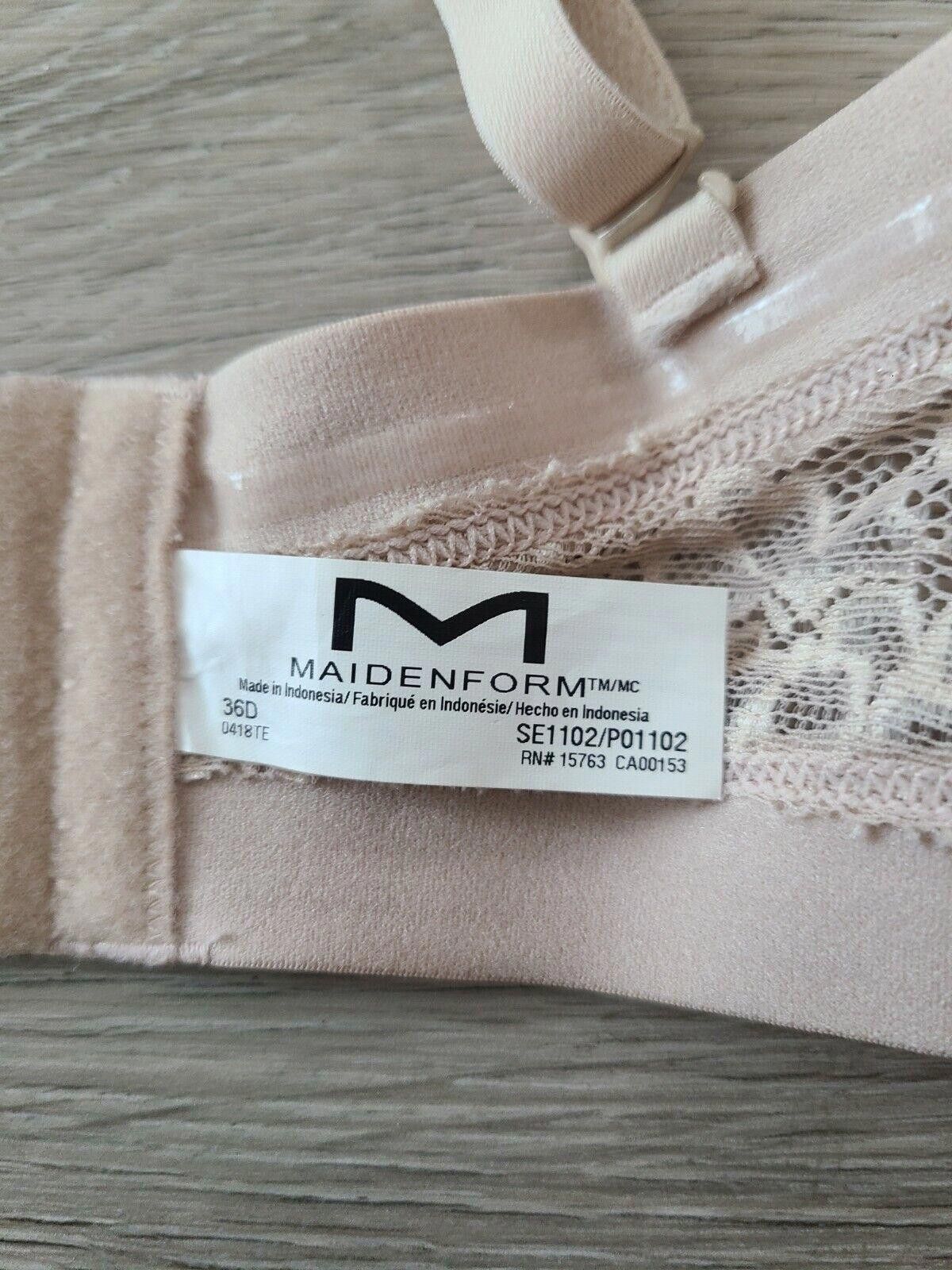 Designer Maidenform Bra 36D Nude Removable Straps Size ONE SIZE - 3 Thumbnail