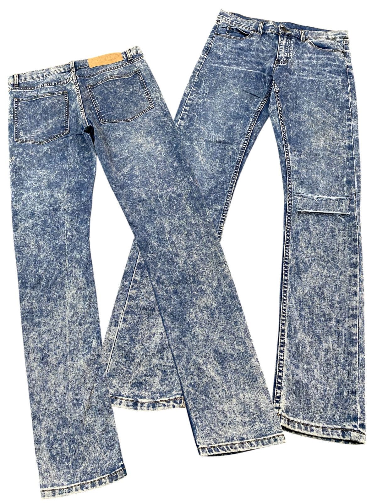 Cheap Monday × Japanese Brand Vintage Cheap Monday Acid Washed Skinny Denim @201 Size US 30 / EU 46 - 1 Thumbnail